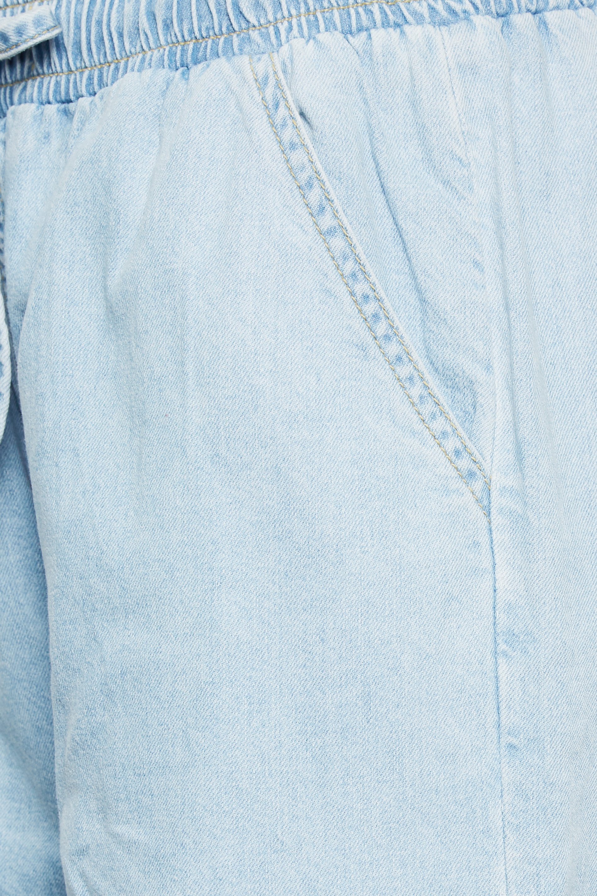 LTS Tall Women's Light Blue Drawstring Wide Leg Jeans | Long Tall Sally 5