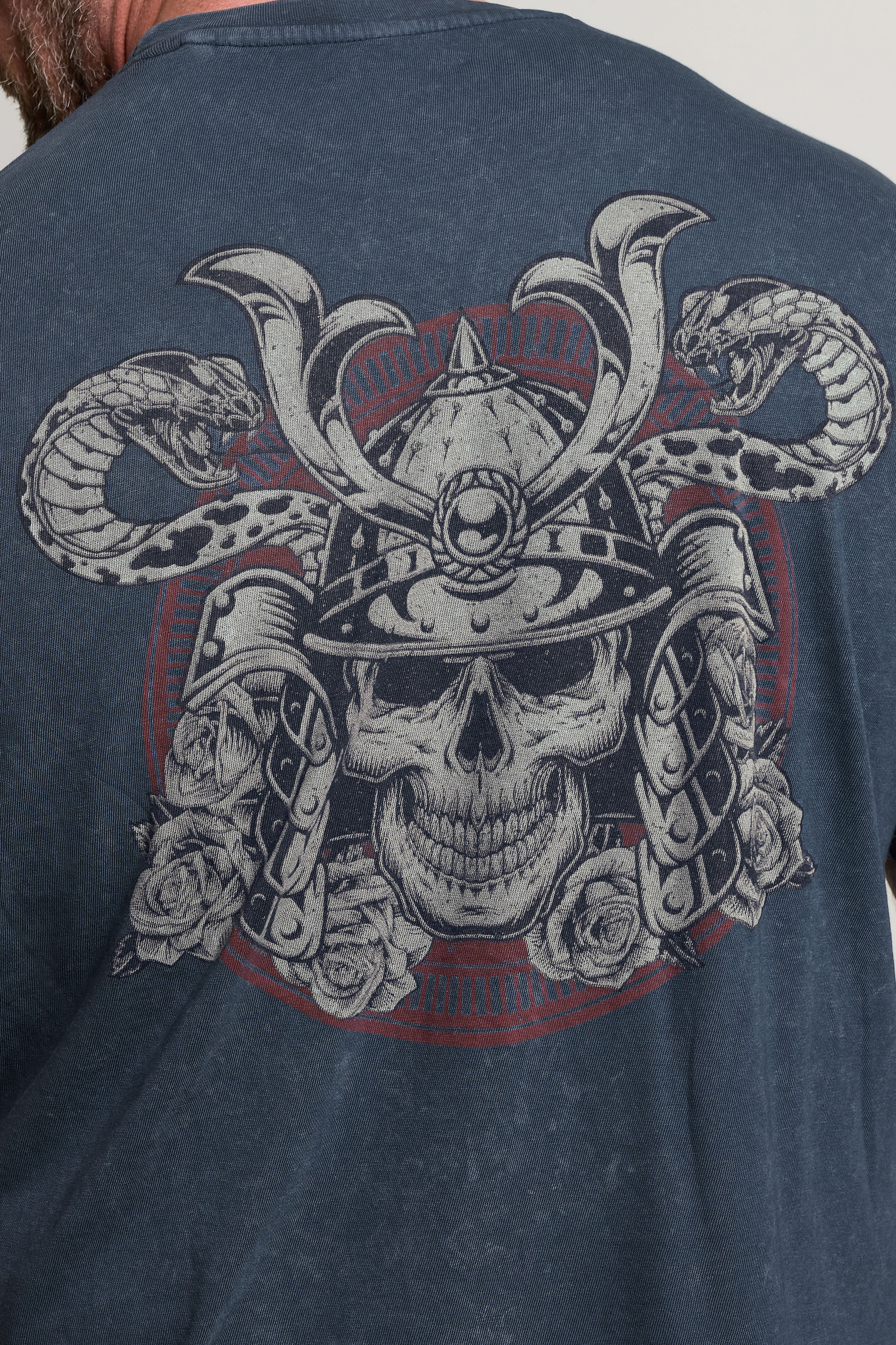 BadRhino Big & Tall Navy Blue 'Legendary Warriors' Print T-Shirt | BadRhino 5