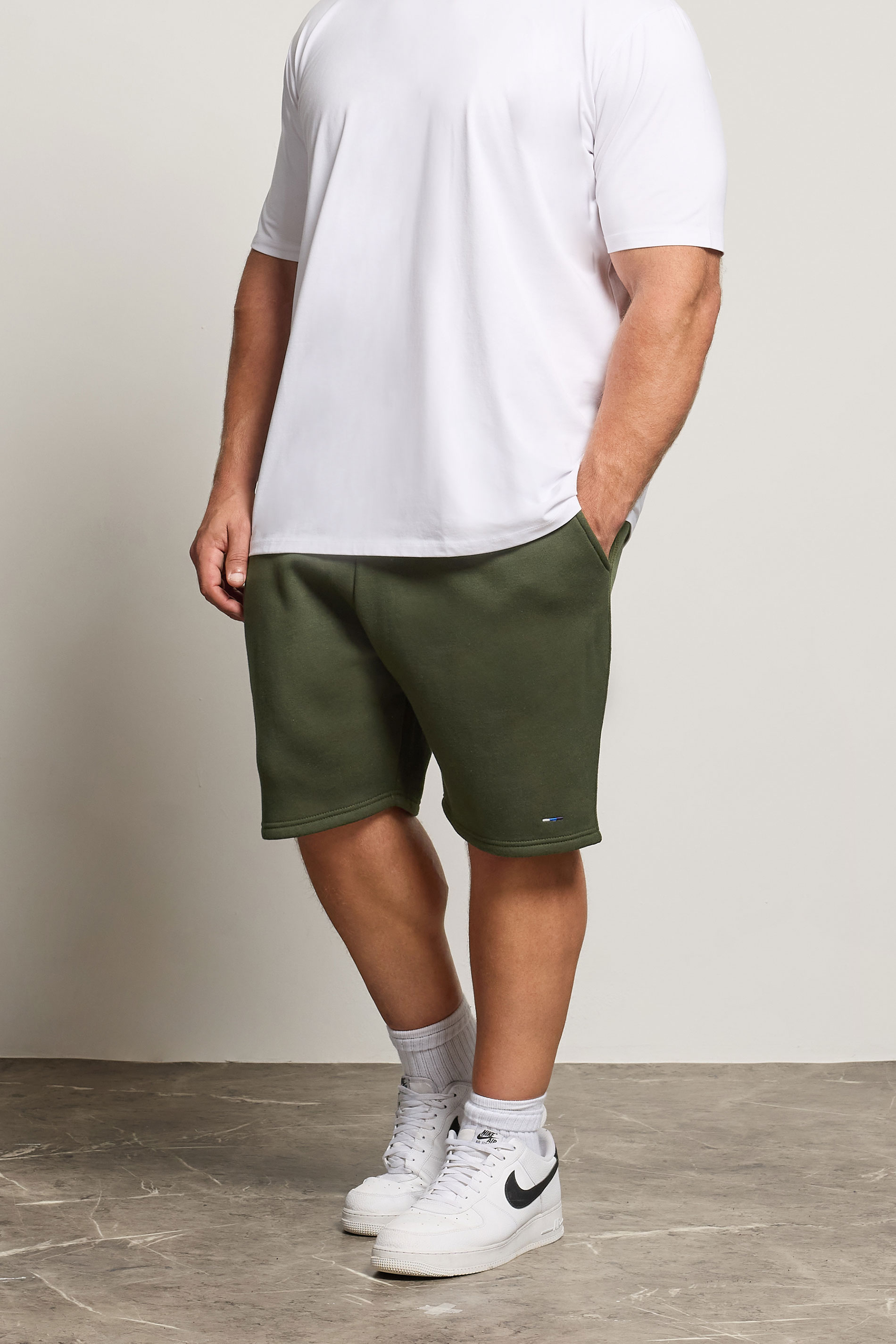 BadRhino Big & Tall Khaki Green Jogger Shorts | BadRhino 1