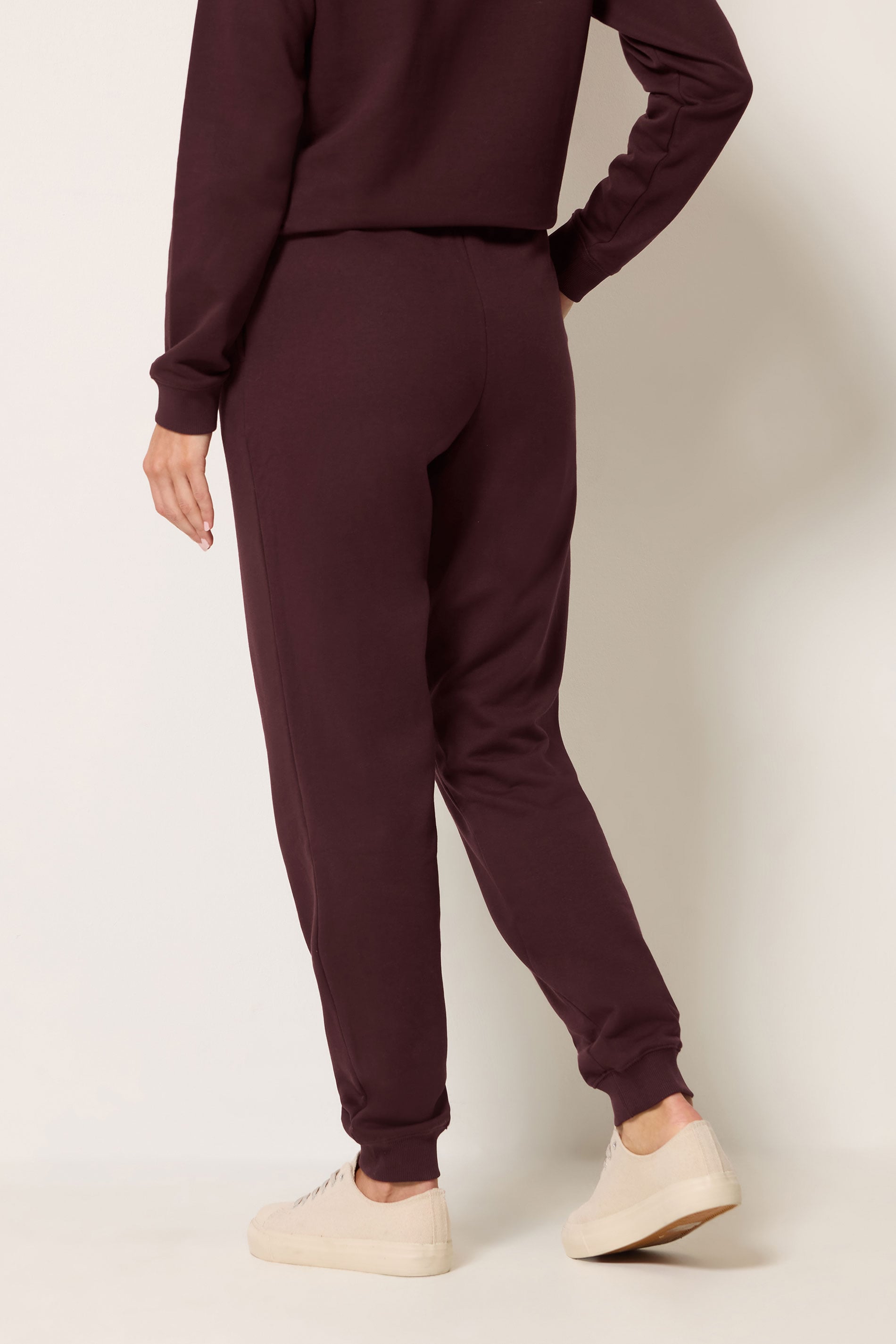 LTS Tall Women's Dark Cherry Red Cuffed Joggers | Long Tall Sally 2