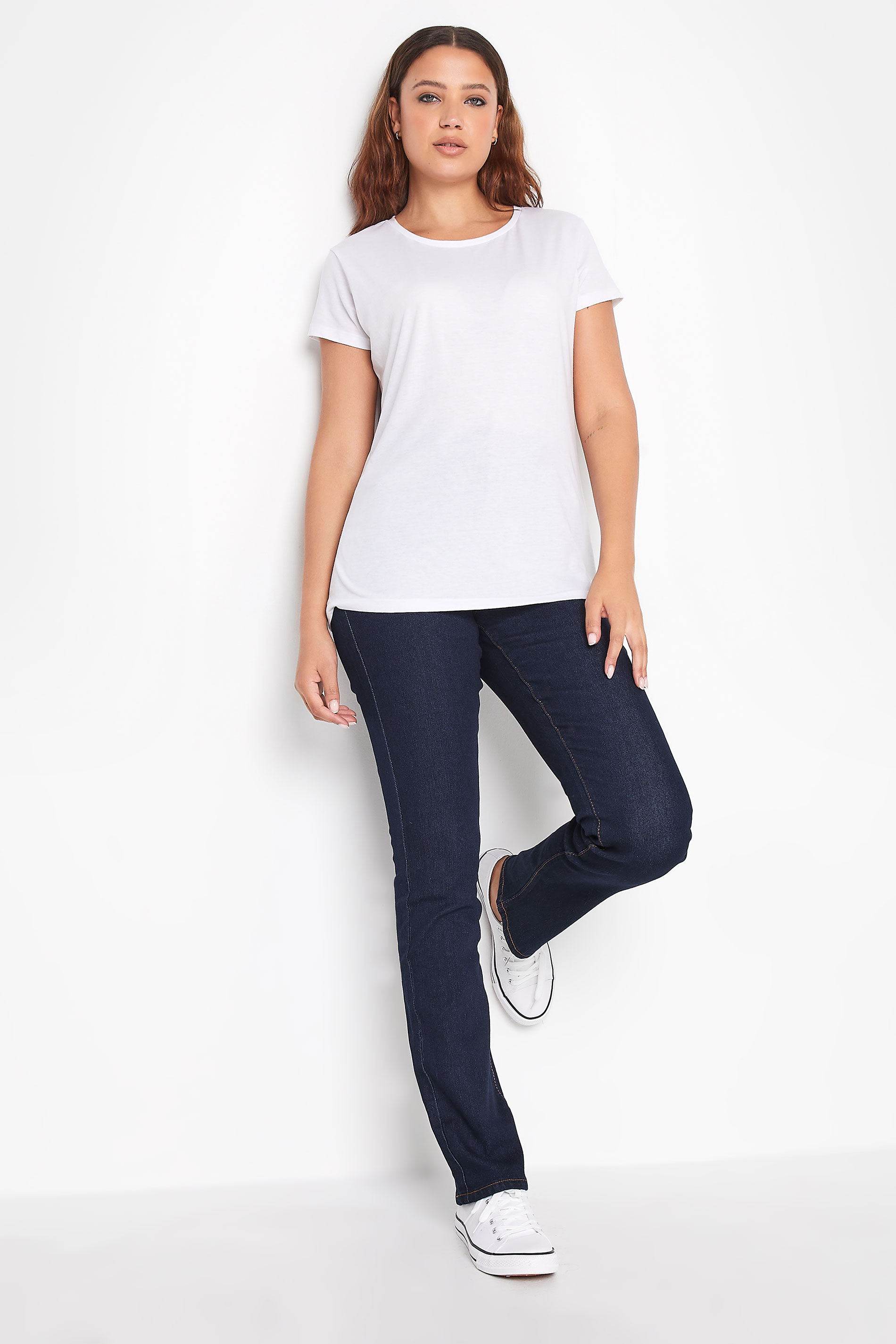 LTS Tall Women's Blue Straight Leg Jeans | Long Tall Sally  3