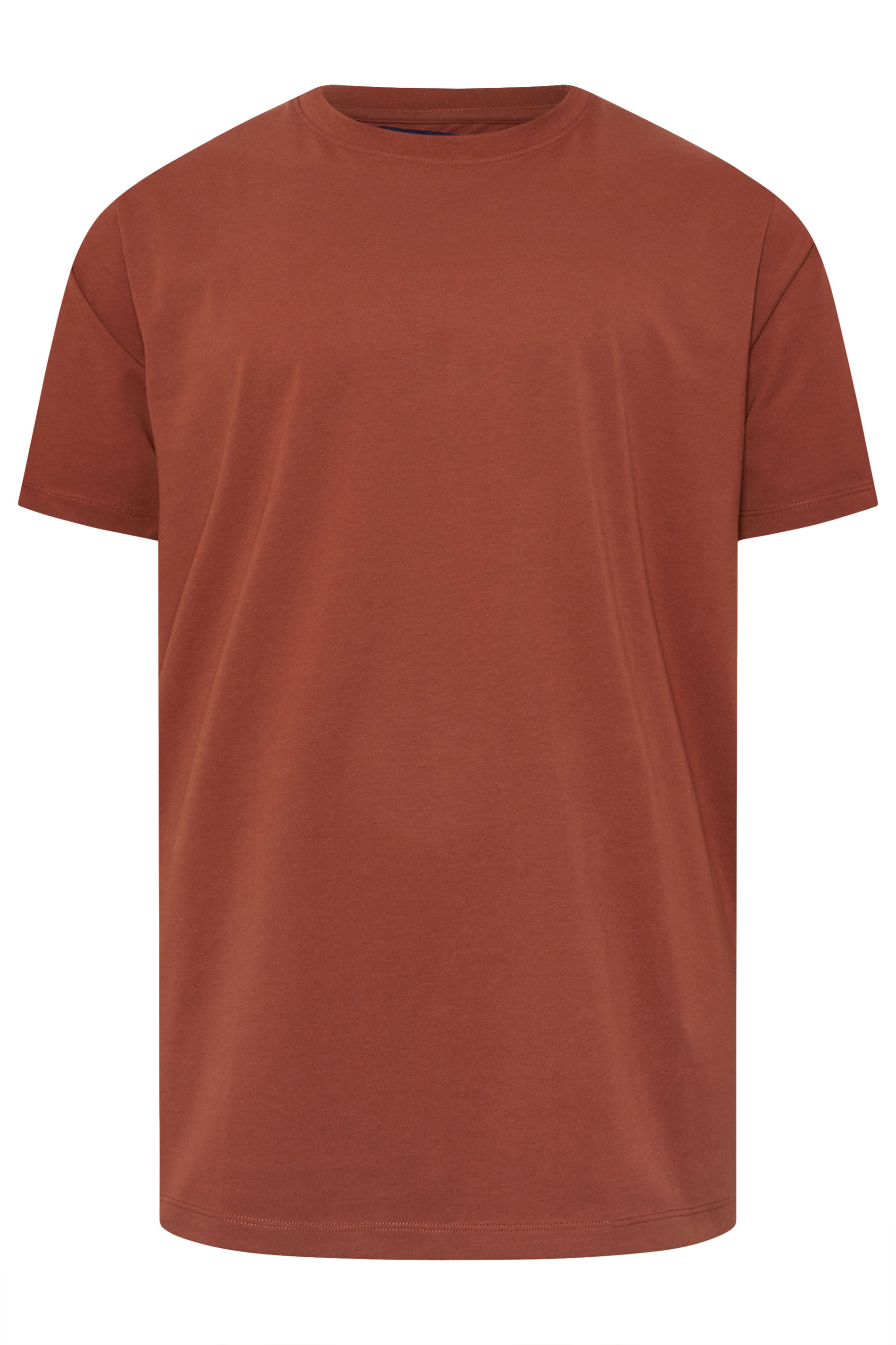 BadRhino Big & Tall Rust Orange Soft Touch Relaxed Fit T-Shirt 7