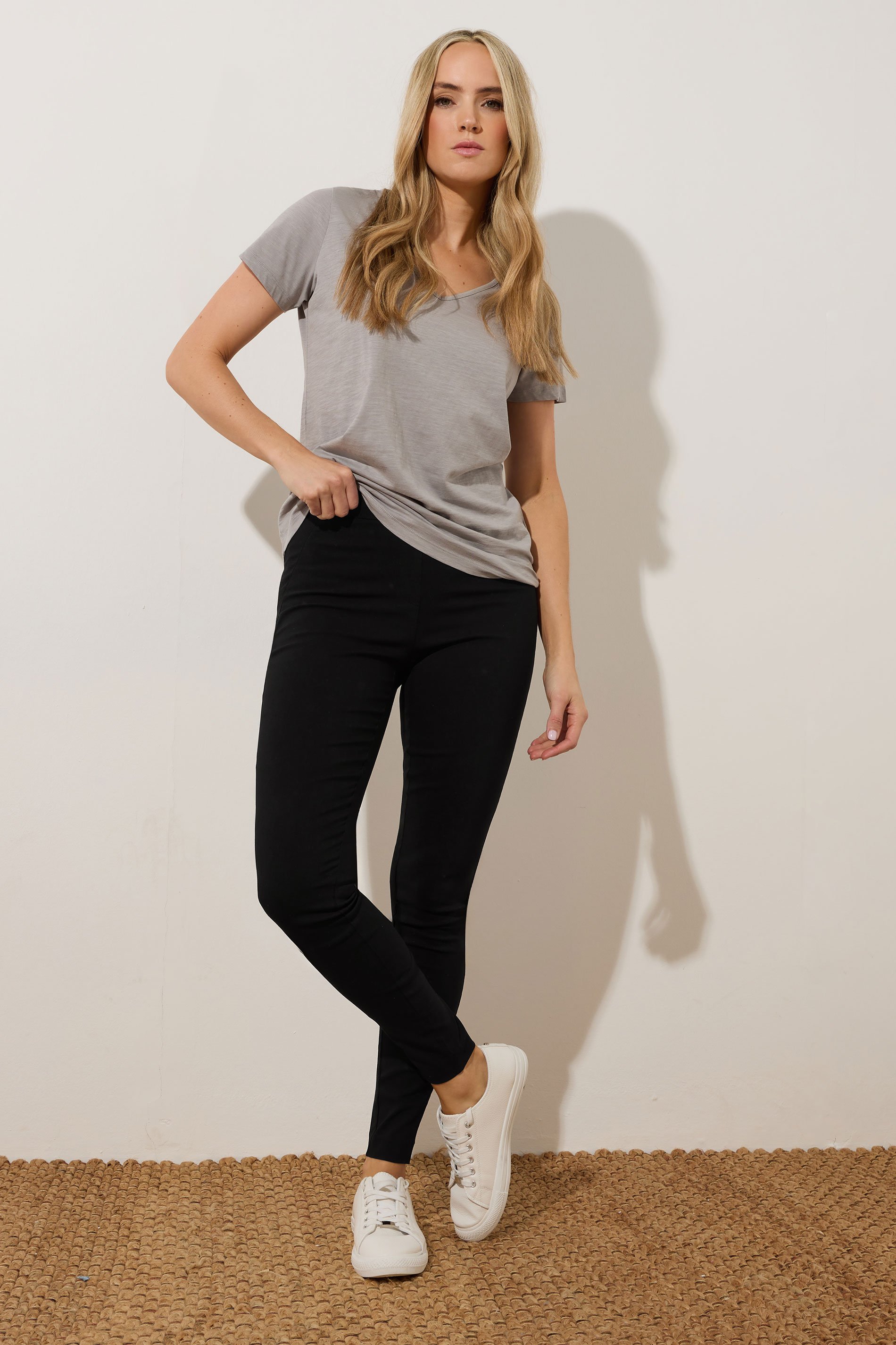 LTS Tall Black Stretch Skinny Trousers | Long Tall Sally 1