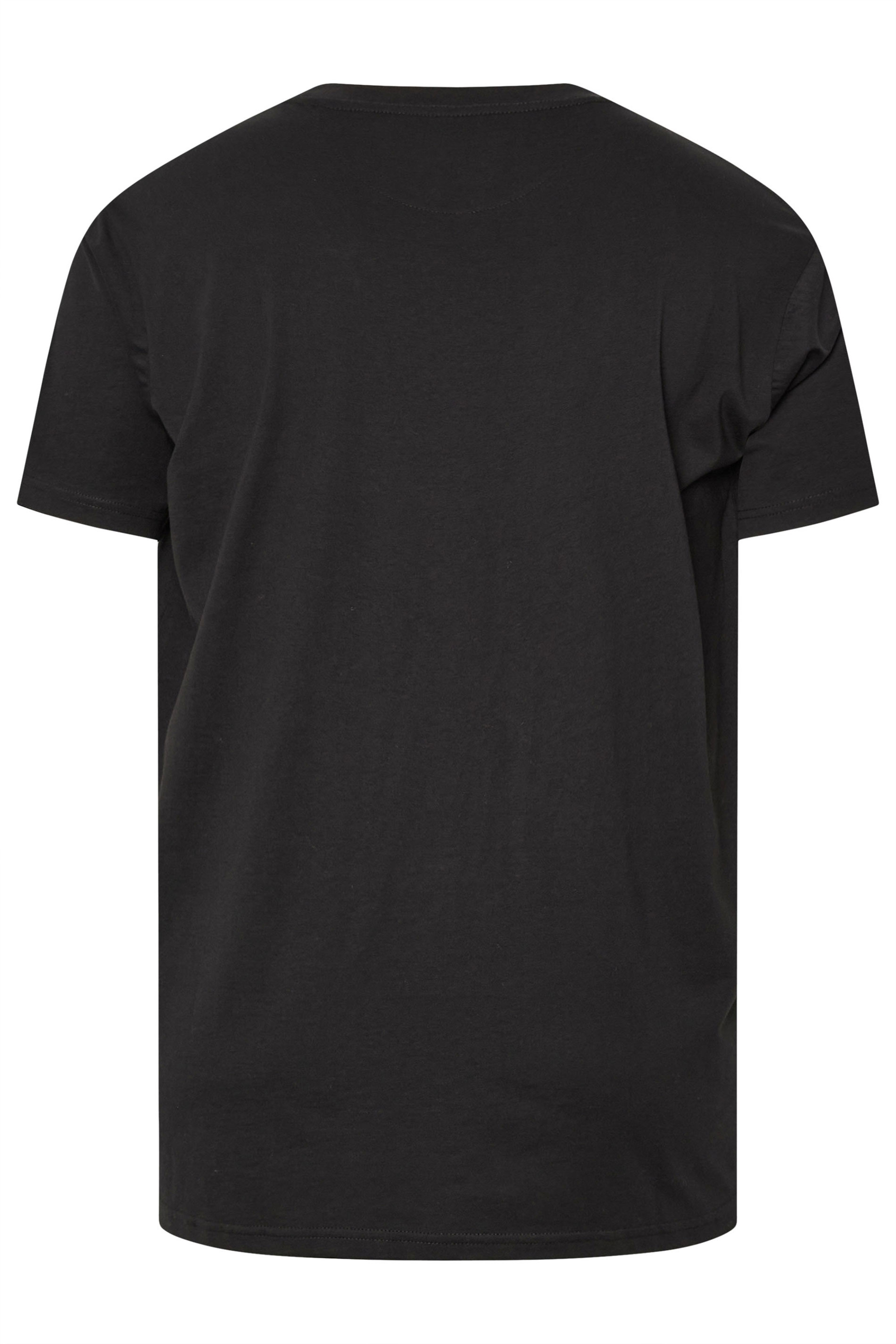 FIRETRAP Big & Tall Black 'Breaking The Rules' Print T-Shirt | BadRhino 4