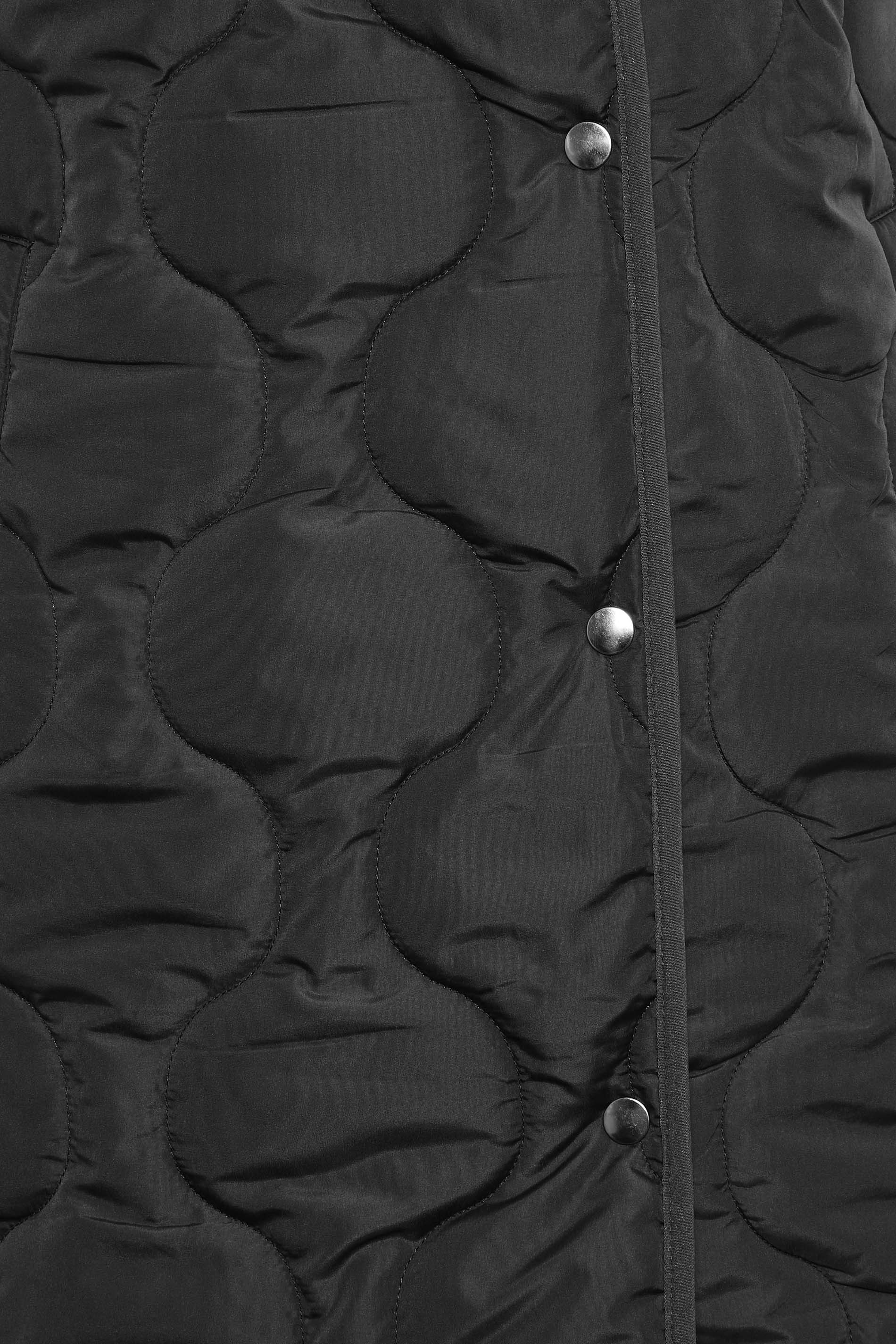 LTS Tall Black Funnel Neck Quilted Longline Gilet | Long Tall Sally 6