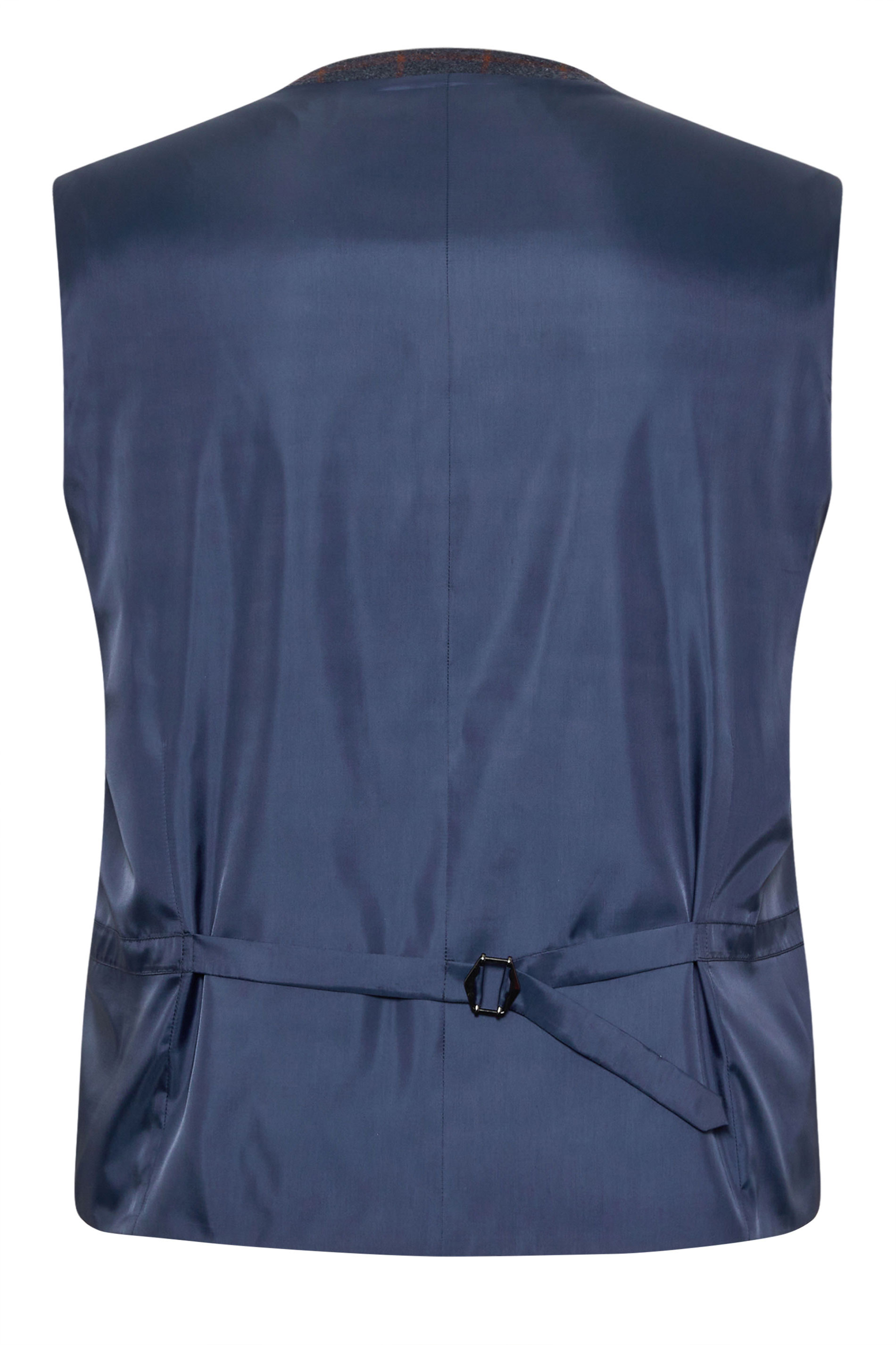 BadRhino Tailoring Big & Tall Blue & Red Checked Tweed Waistcoat | BadRhino 6