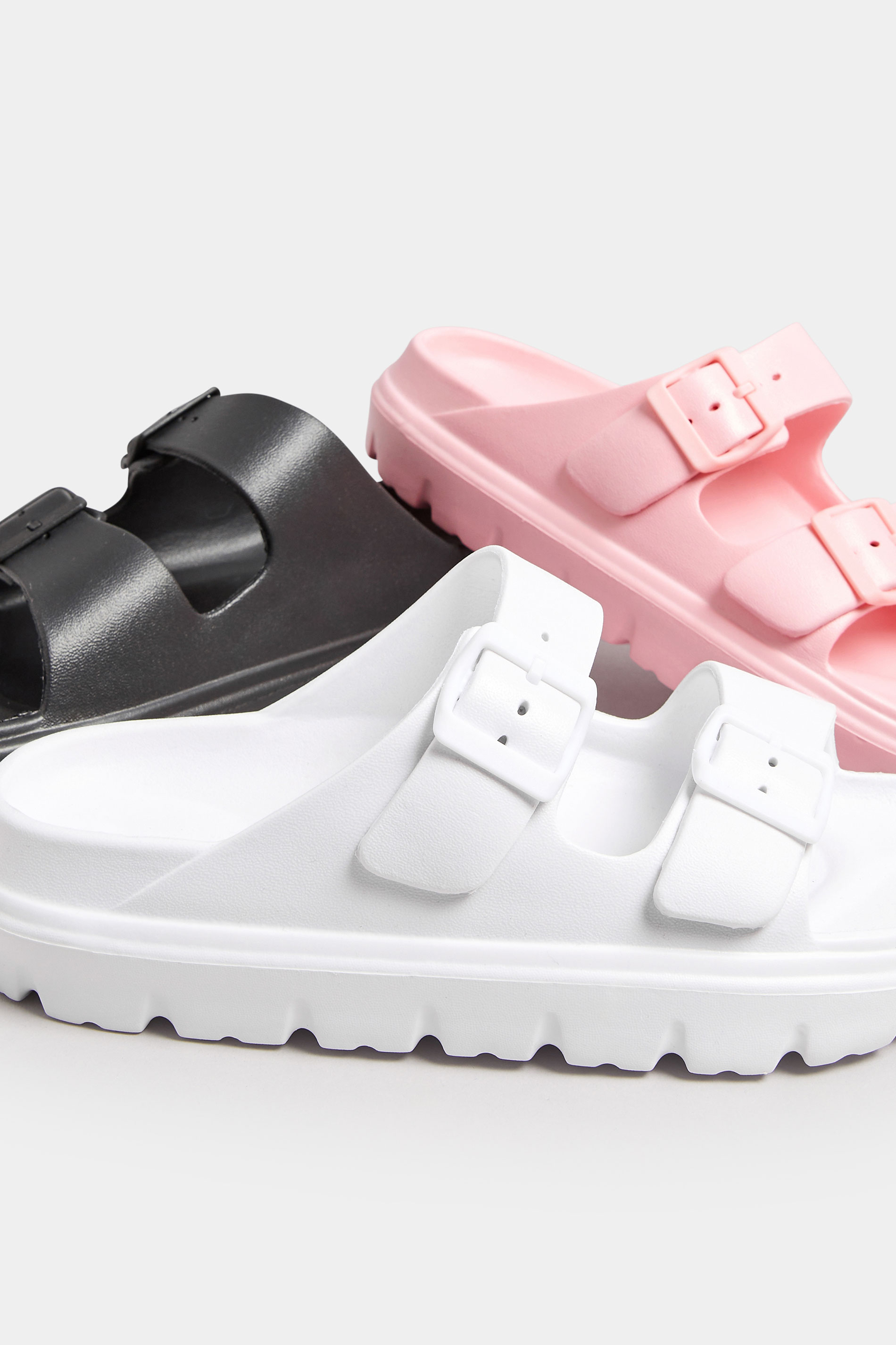 White Platform EVA Sandals In Wide E Fit | Yours Clothing 6