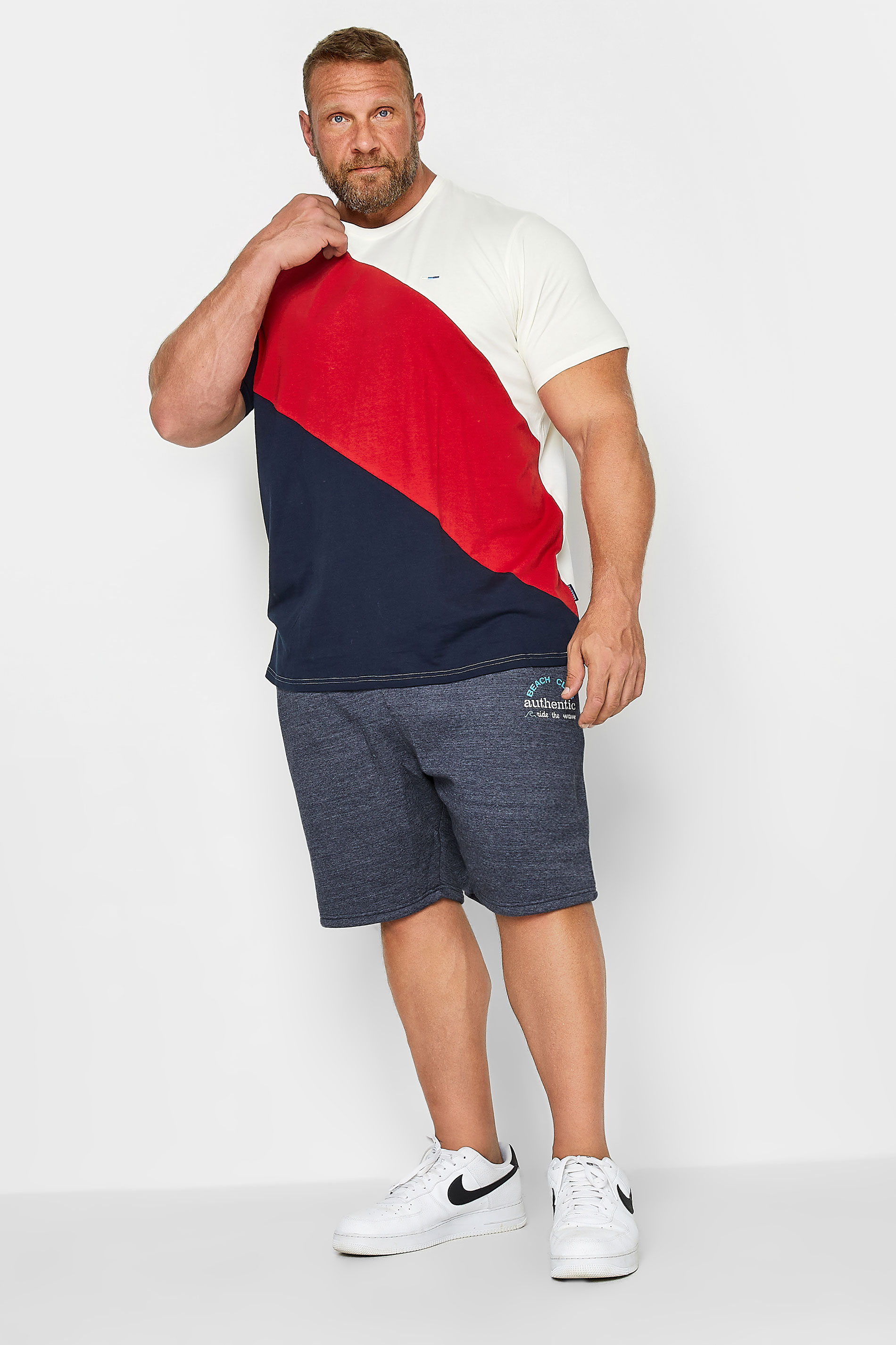 BadRhino Big & Tall Denim Blue Marl Authentic Jogger Shorts | BadRhino 2