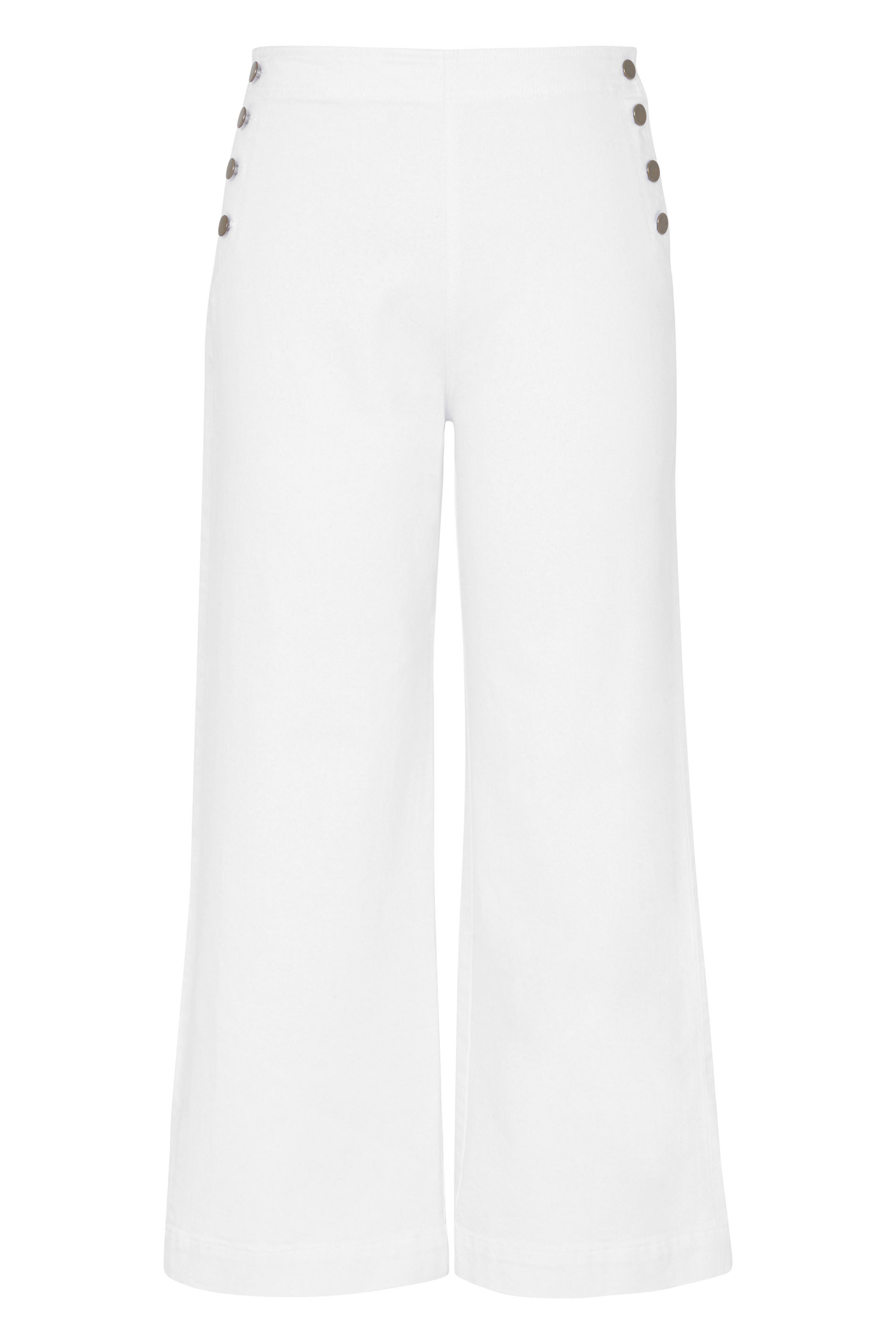 Sailor Button Wide Leg Crop Jean | Long Tall Sally  4