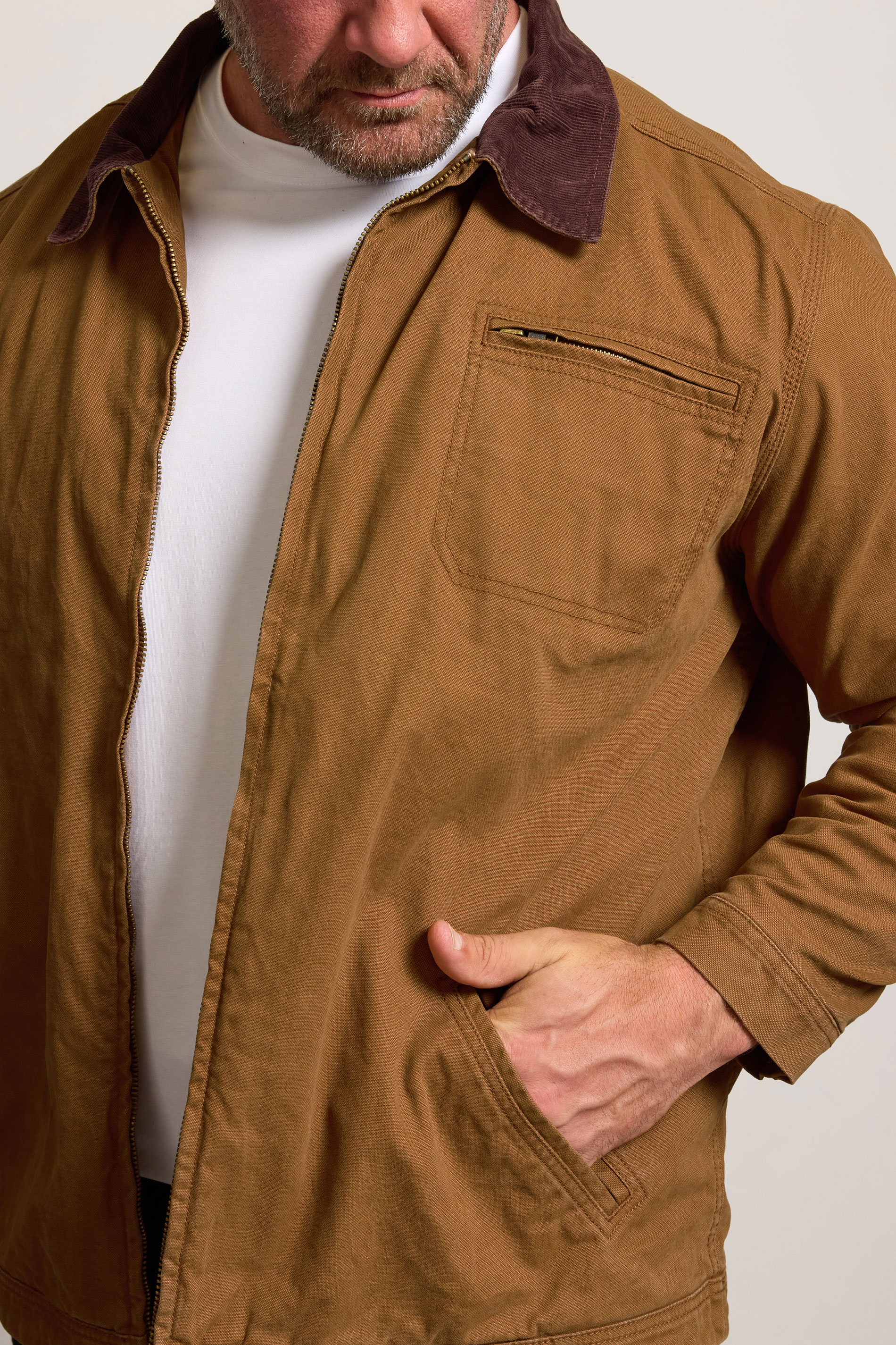 BadRhino Big & Tall Brown Canvas Worker Jacket | BadRhino 6