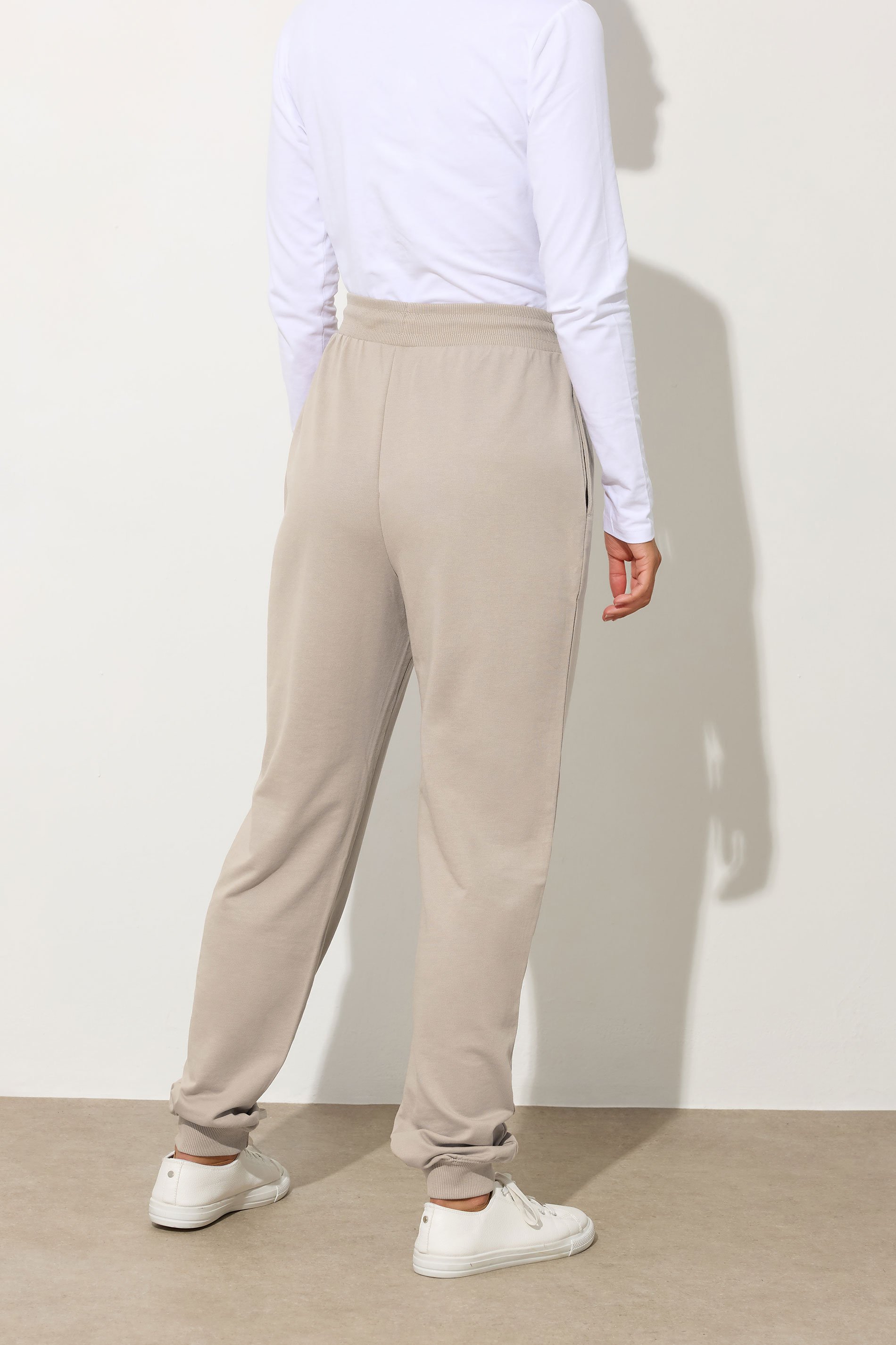 LTS Tall Stone Brown Cuffed Drawstring Joggers | Long Tall Sally  4