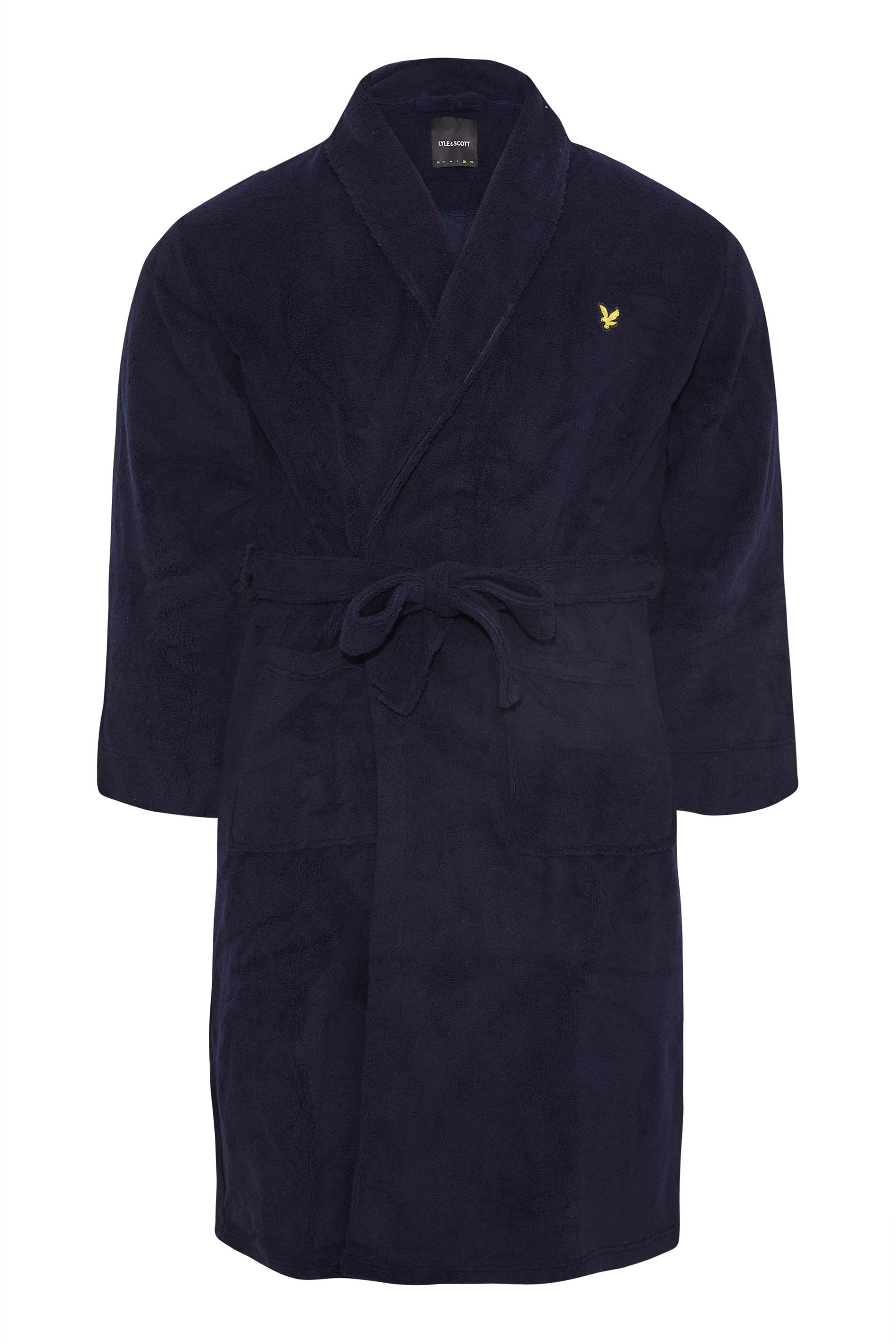 LYLE & SCOTT Big & Tall Navy Blue Dressing Gown | BadRhino 3