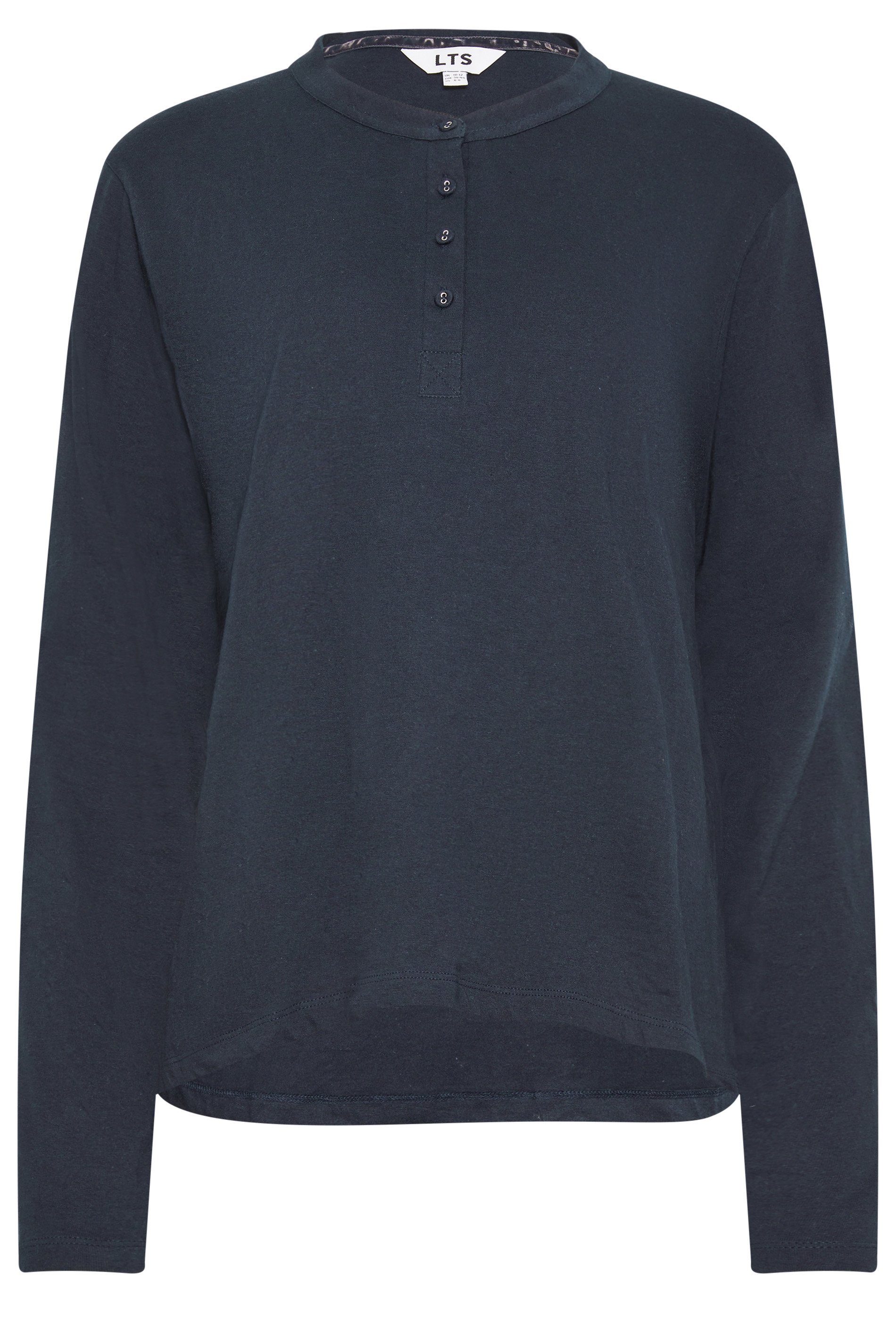 LTS Tall Womens Navy Blue Cotton Pyjama Top | Long Tall Sally  8