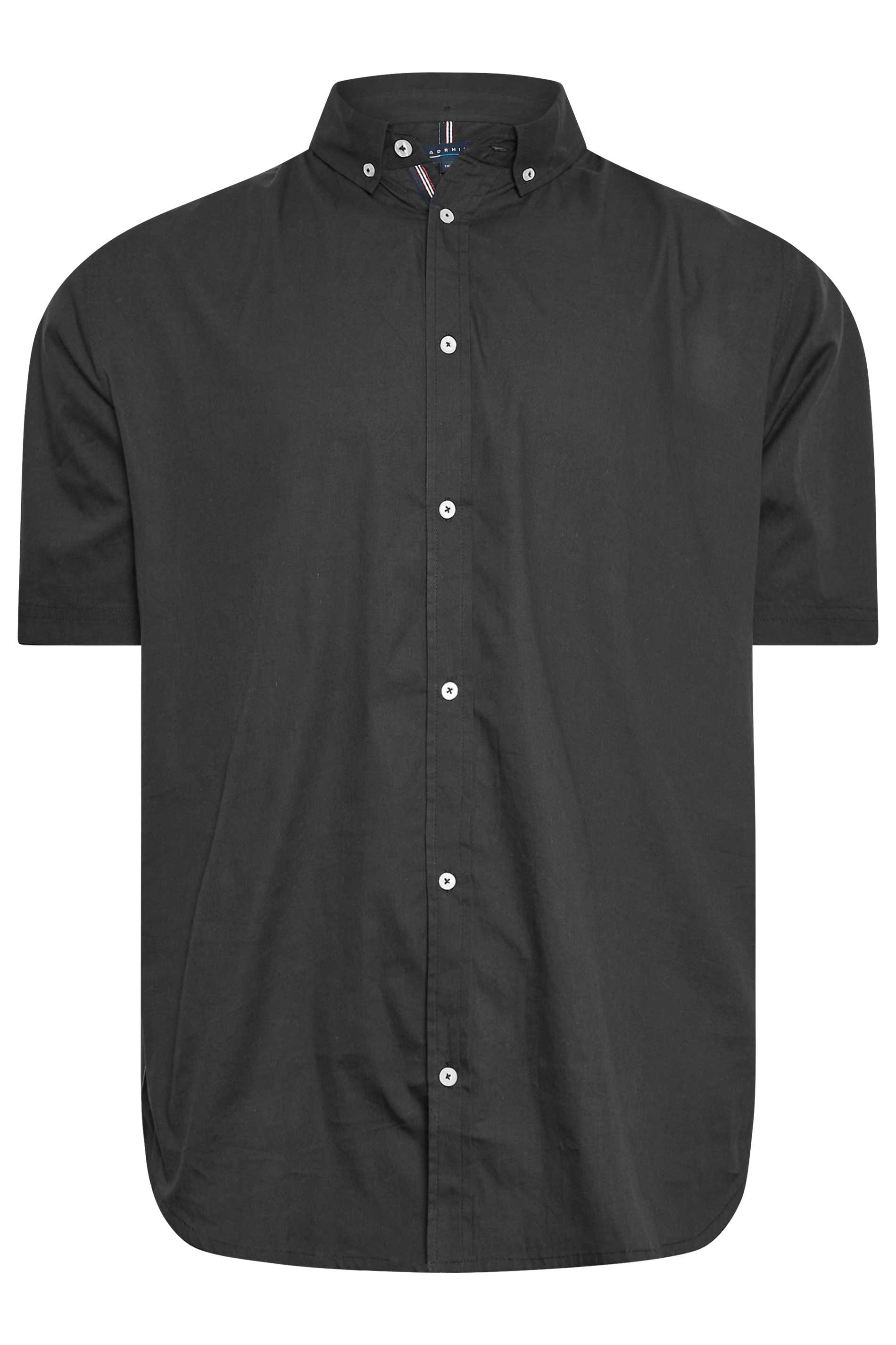 BadRhino Black Cotton Poplin Short Sleeve Shirt | BadRhino 6