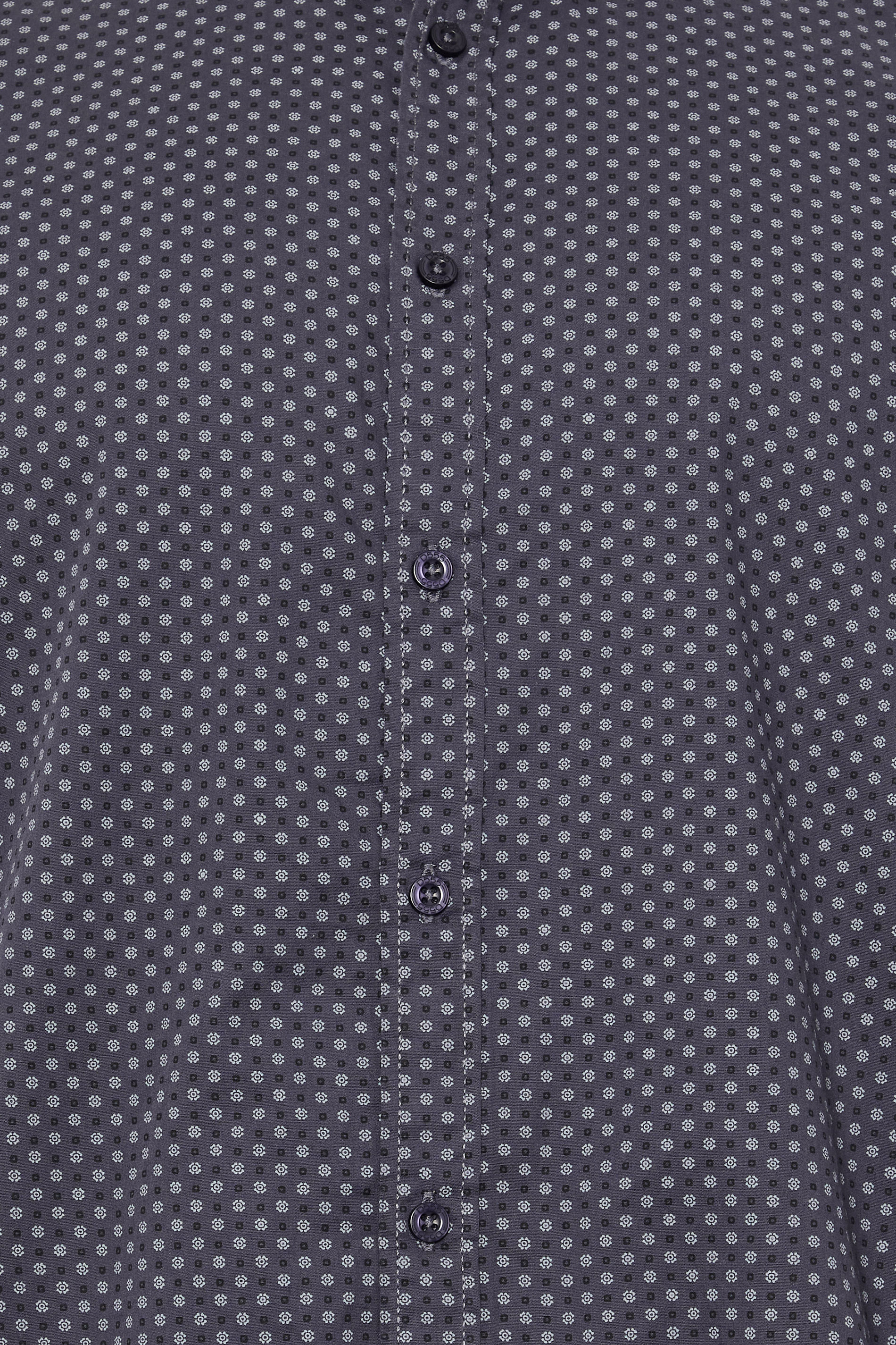 D555 Big & Tall Blue Abstract Spot Print Button Shirt | BadRhino 2