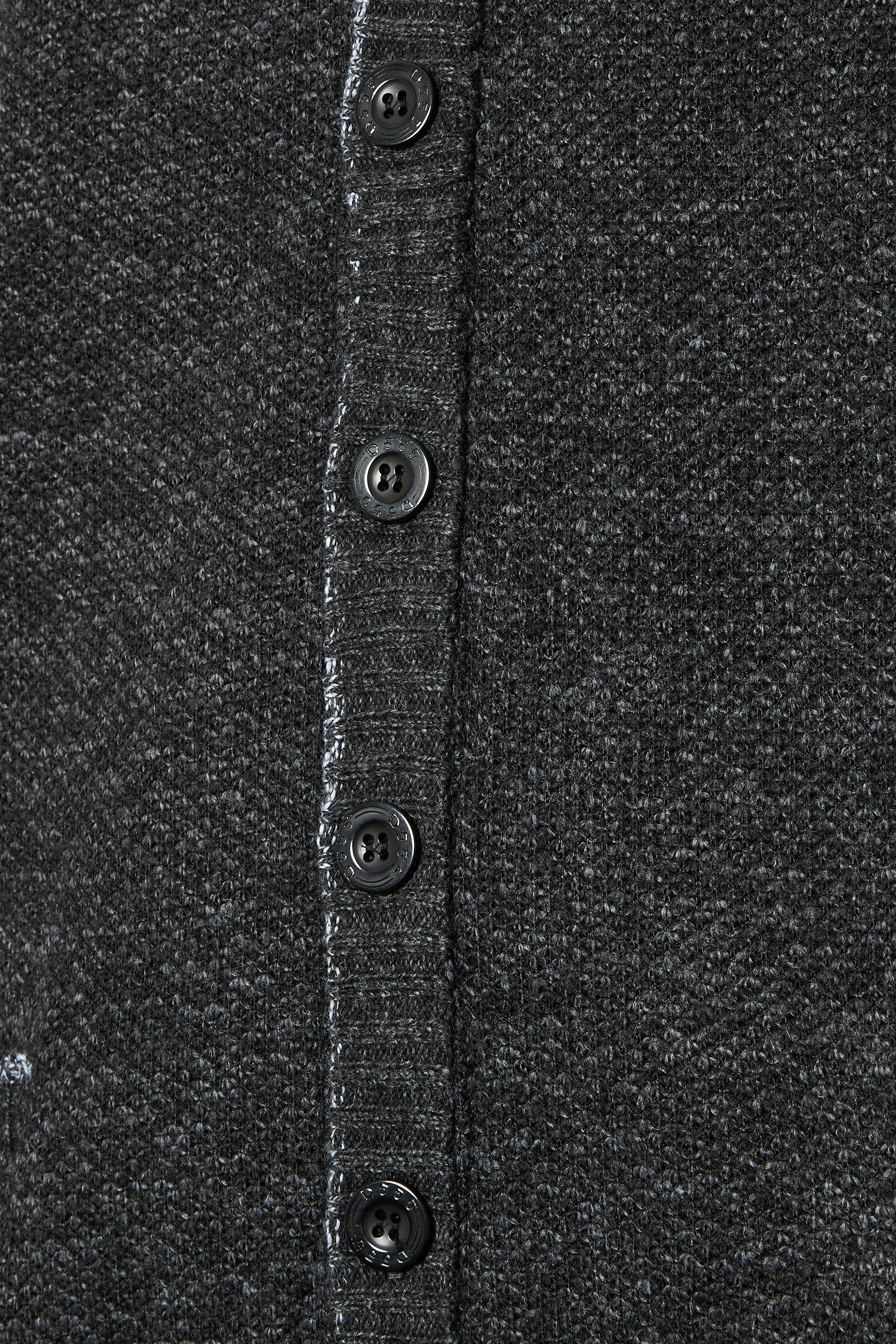 D555 Big & Tall Charcoal Grey Marl Knitted Cardigan | BadRhino 5