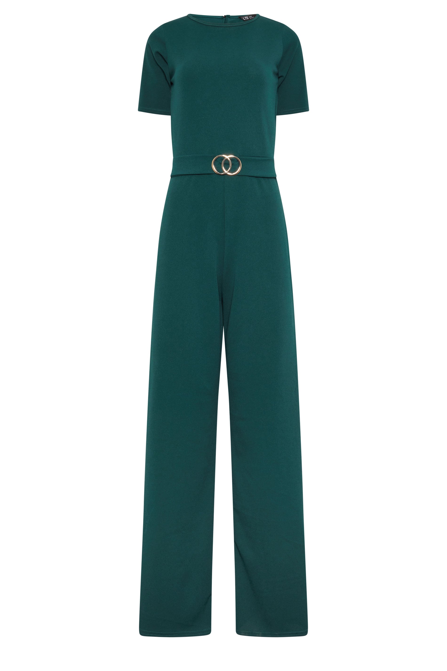 LTS Tall Women's Forest Green Belted Scuba Wide Leg Jumpsuit | Long Tall Sally 5