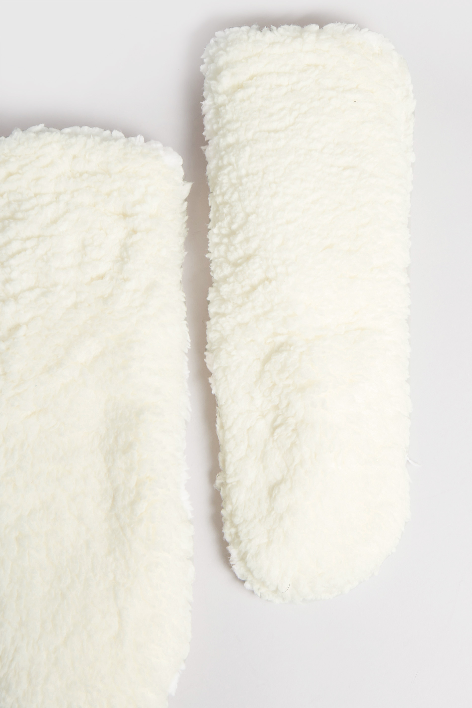 White Fluffy Slipper Socks | Yours Clothing 4