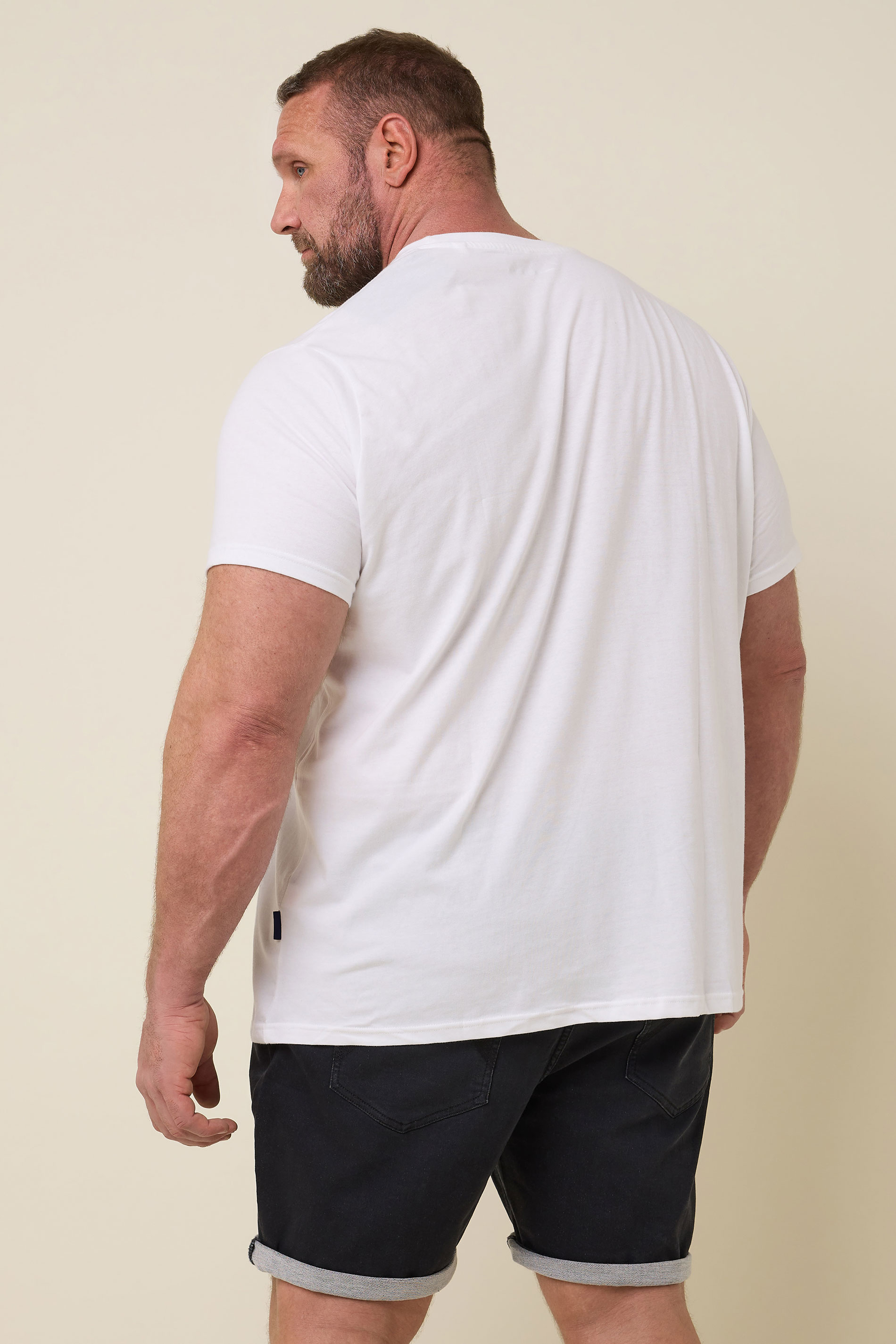 BadRhino Big & Tall Black Knitted Denim Shorts | BadRhino 3