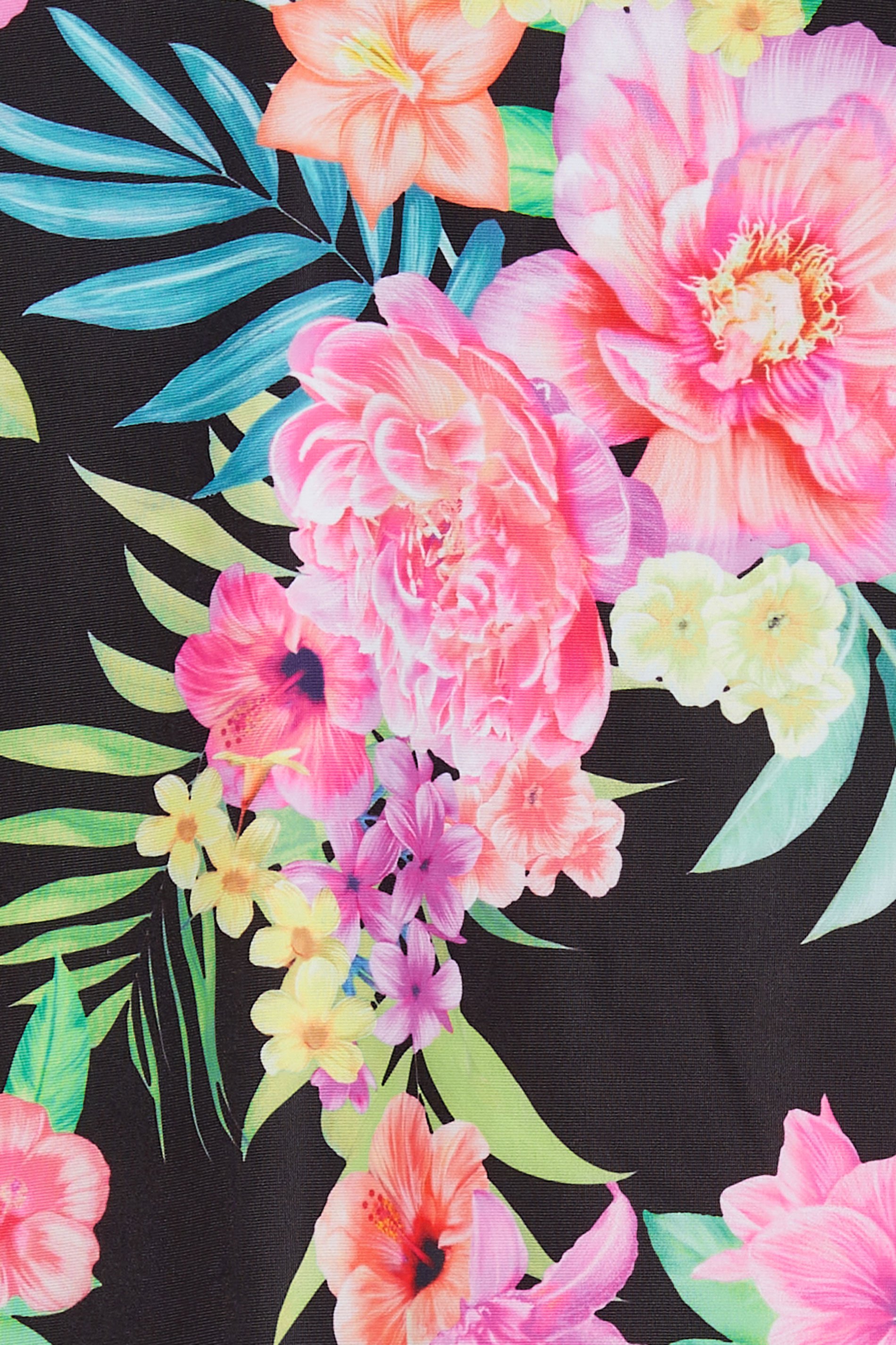 LTS Tall Womens Black Tropical Print Swim Dress | Long Tall Sally 5