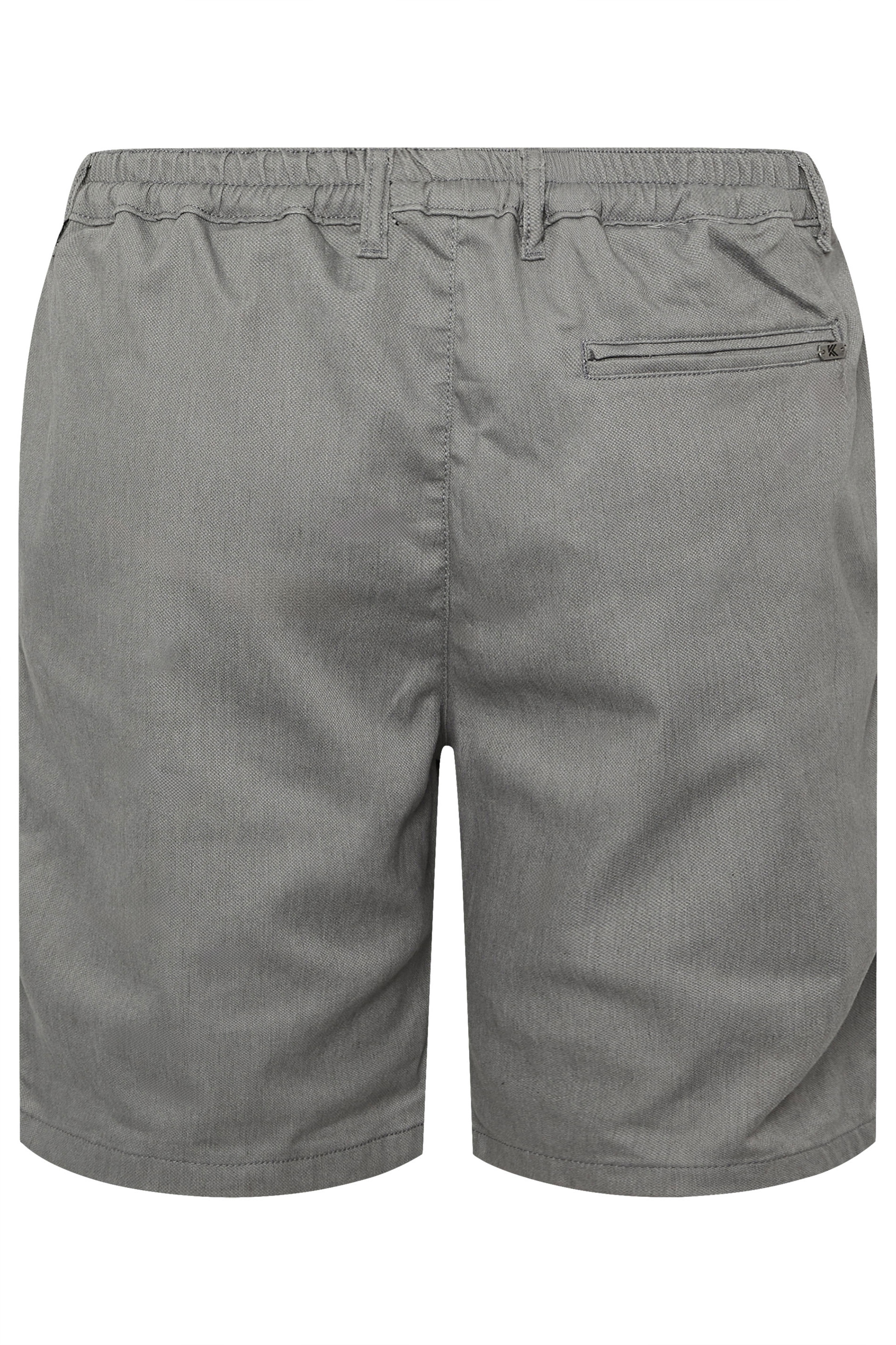 KAM Big & Tall Grey Smart Stretch Shorts | BadRhino 5