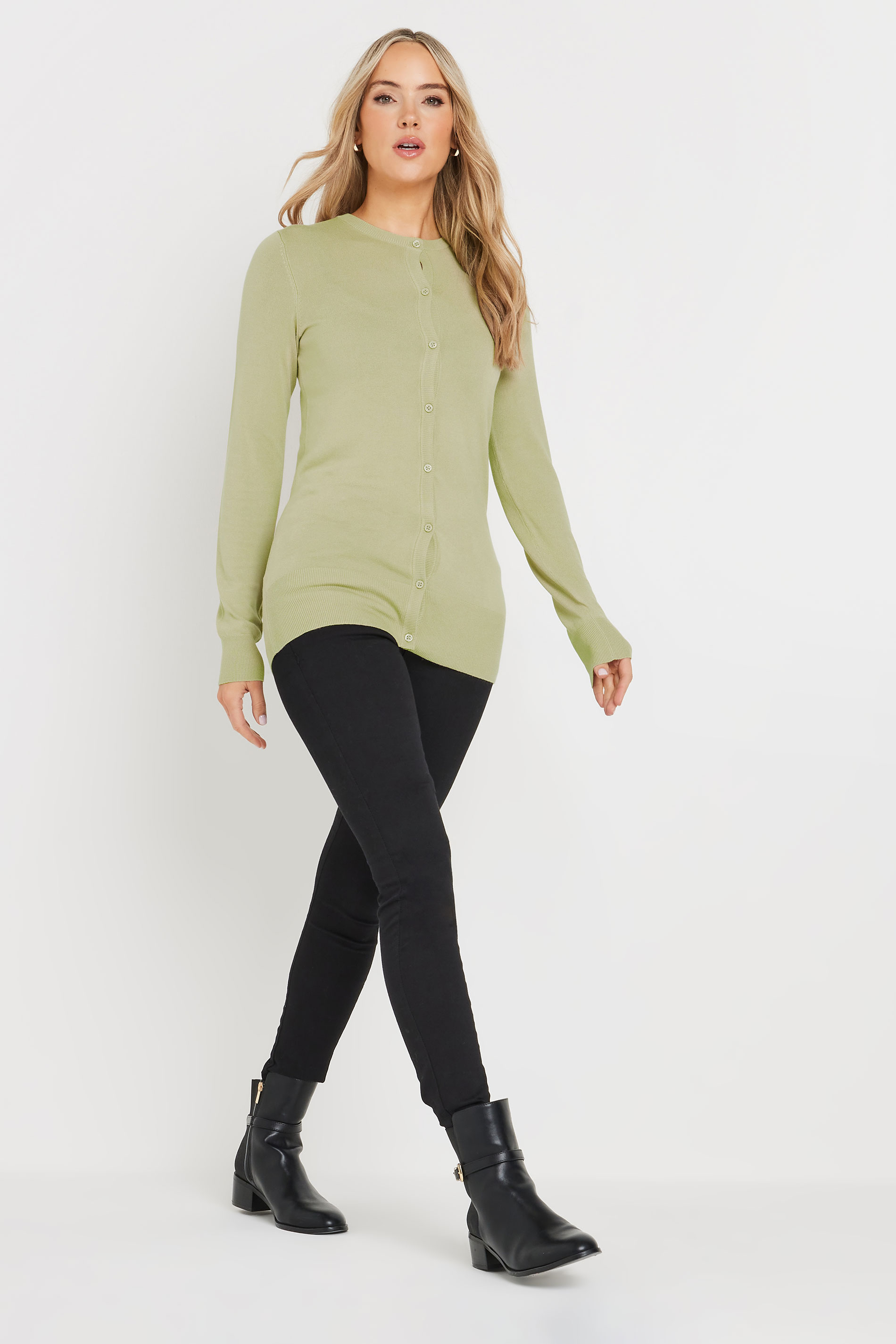 LTS Tall Sage Green Button Down Knit Cardigan | Long Tall Sally  3