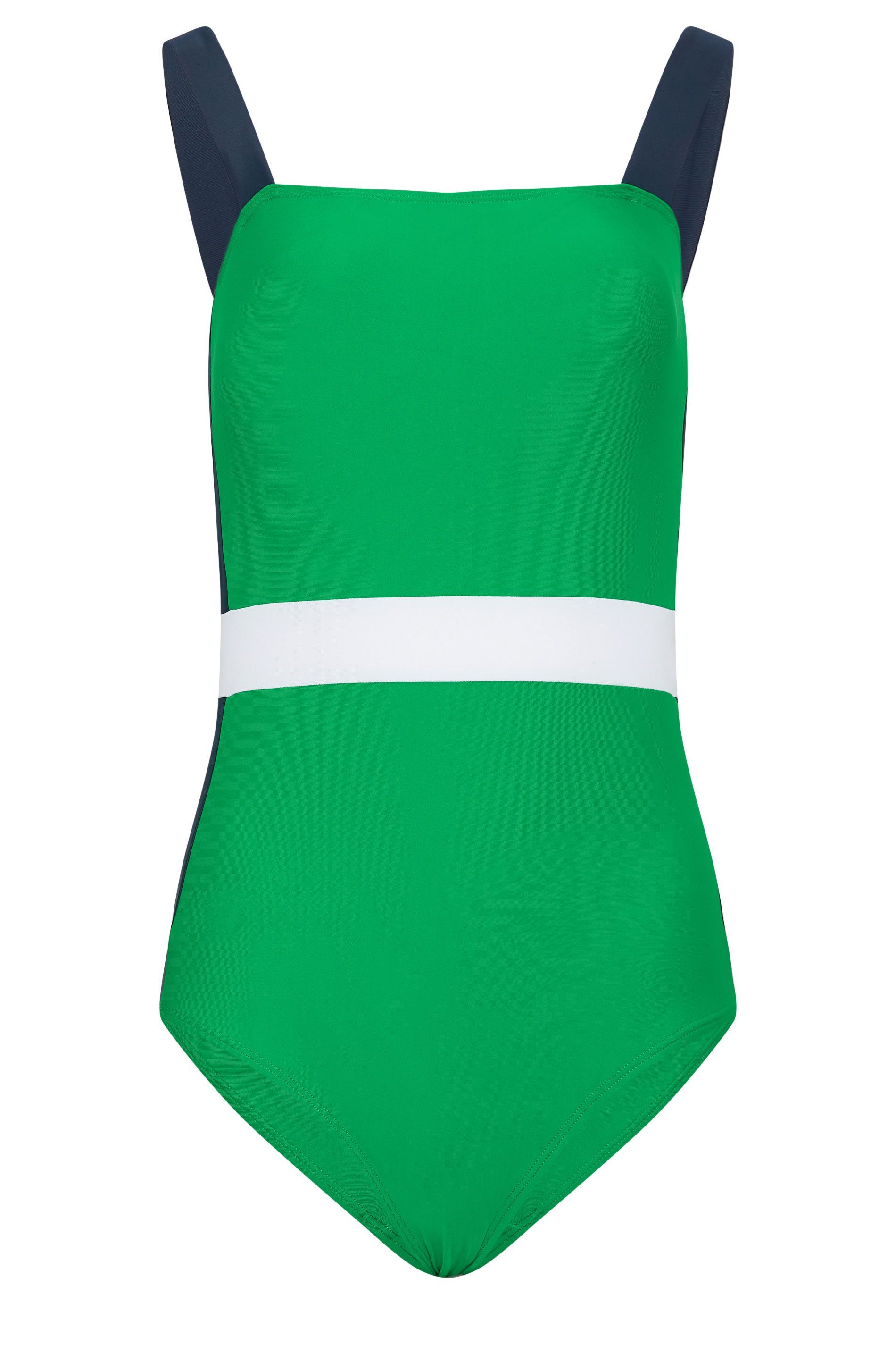 LTS Tall Women's Green Colourblock Swimsuit | Long Tall Sally 7