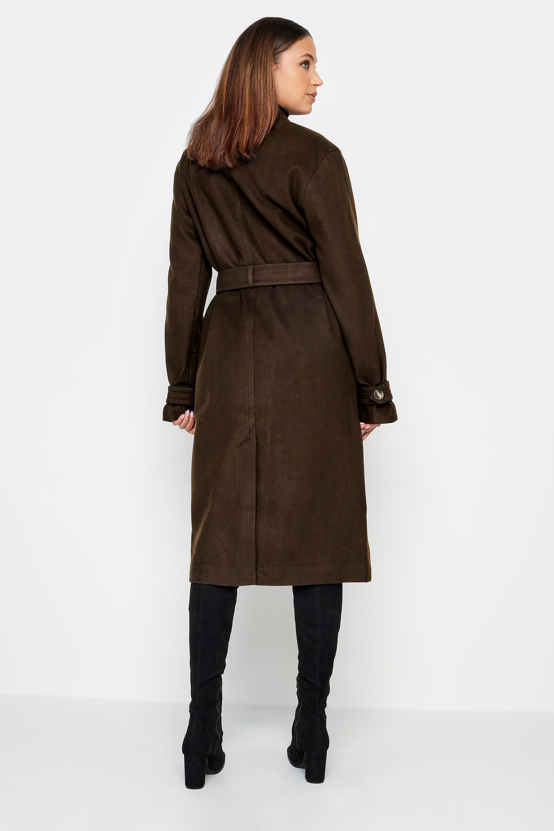 LTS Tall Womens Chocolate Brown Formal Trench Coat | Long Tall Sally 3