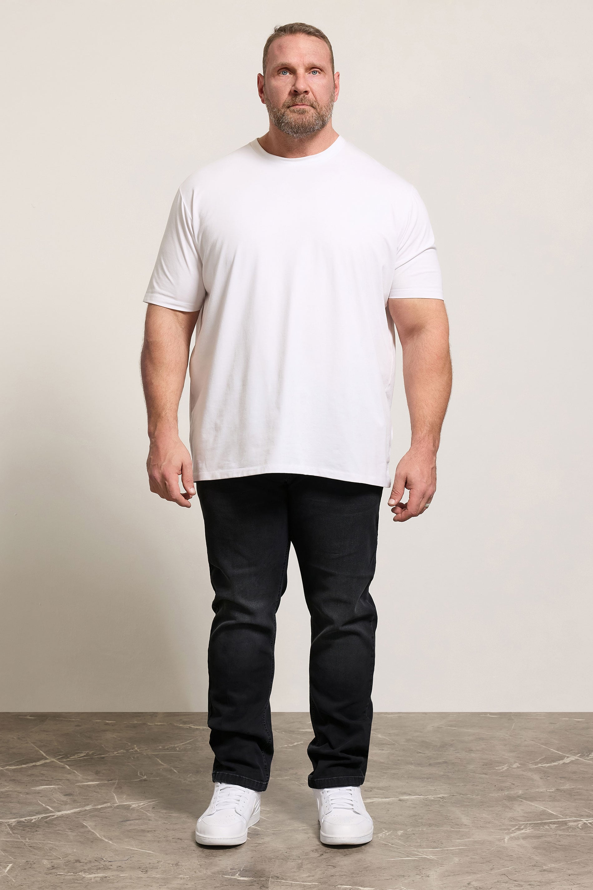 D555 Grey Tapered Stretch Jeans | BadRhino 1