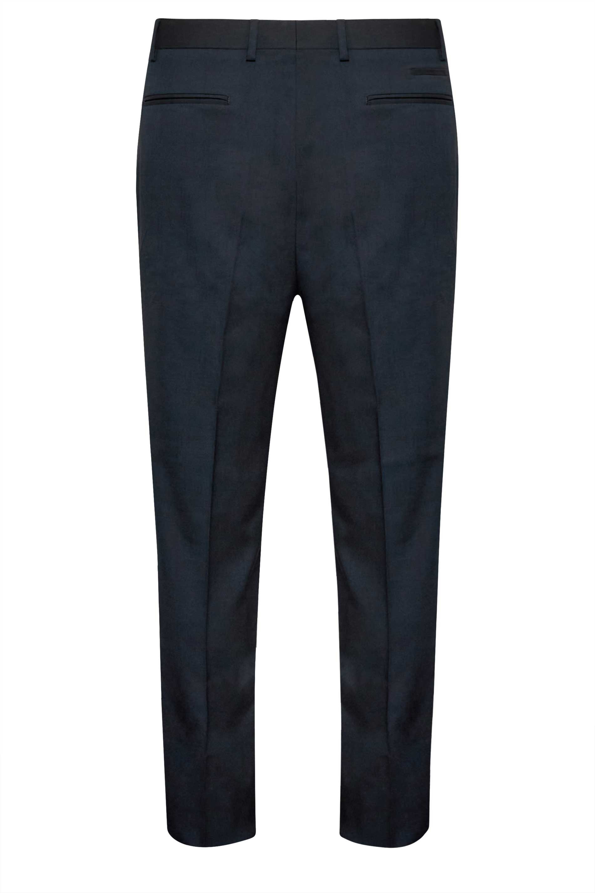 BadRhino Big & Tall Navy Blue Plain Suit Trousers | BadRhino 9