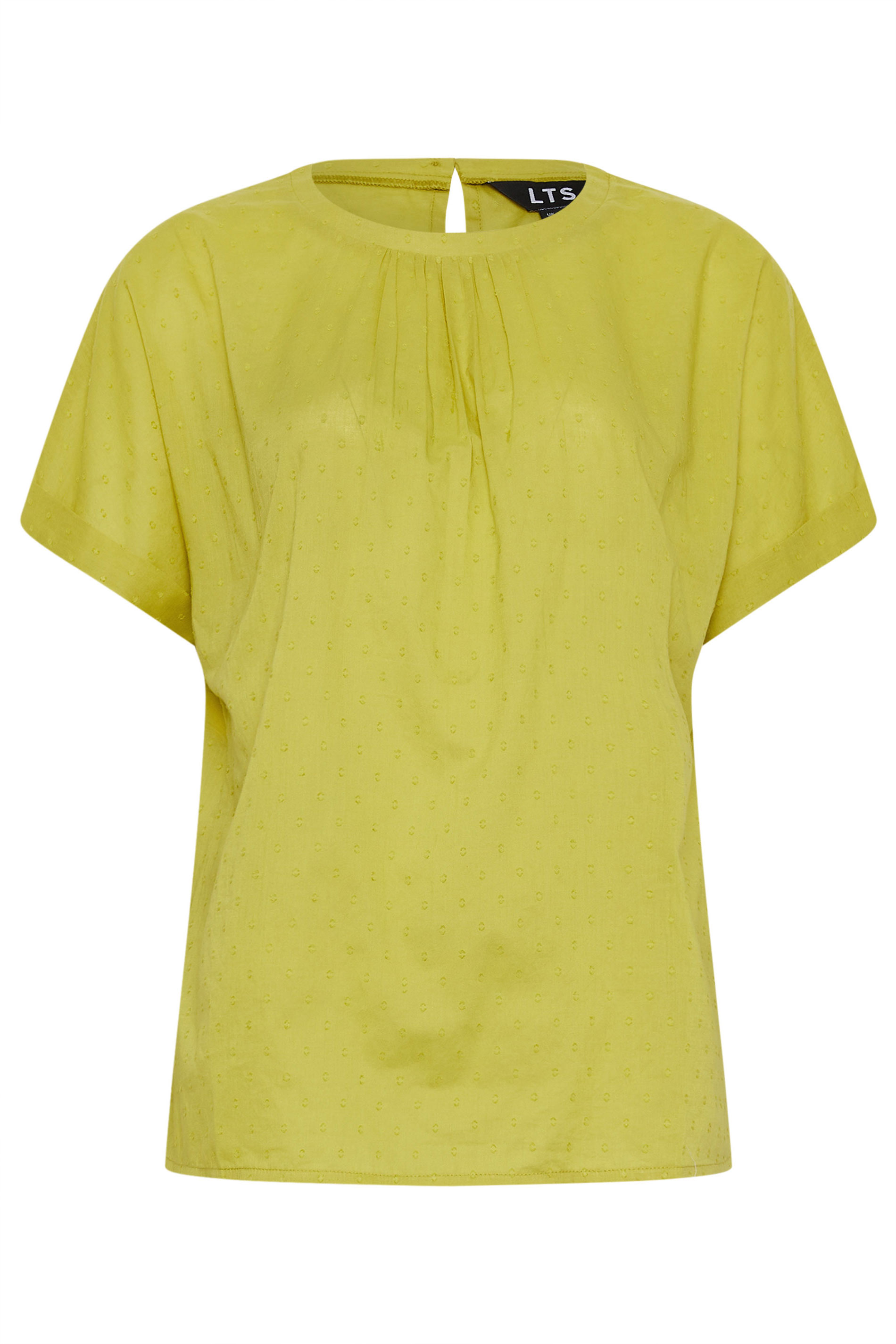 LTS Tall Green Short Sleeve Dobby Top | Long Tall Sally 5