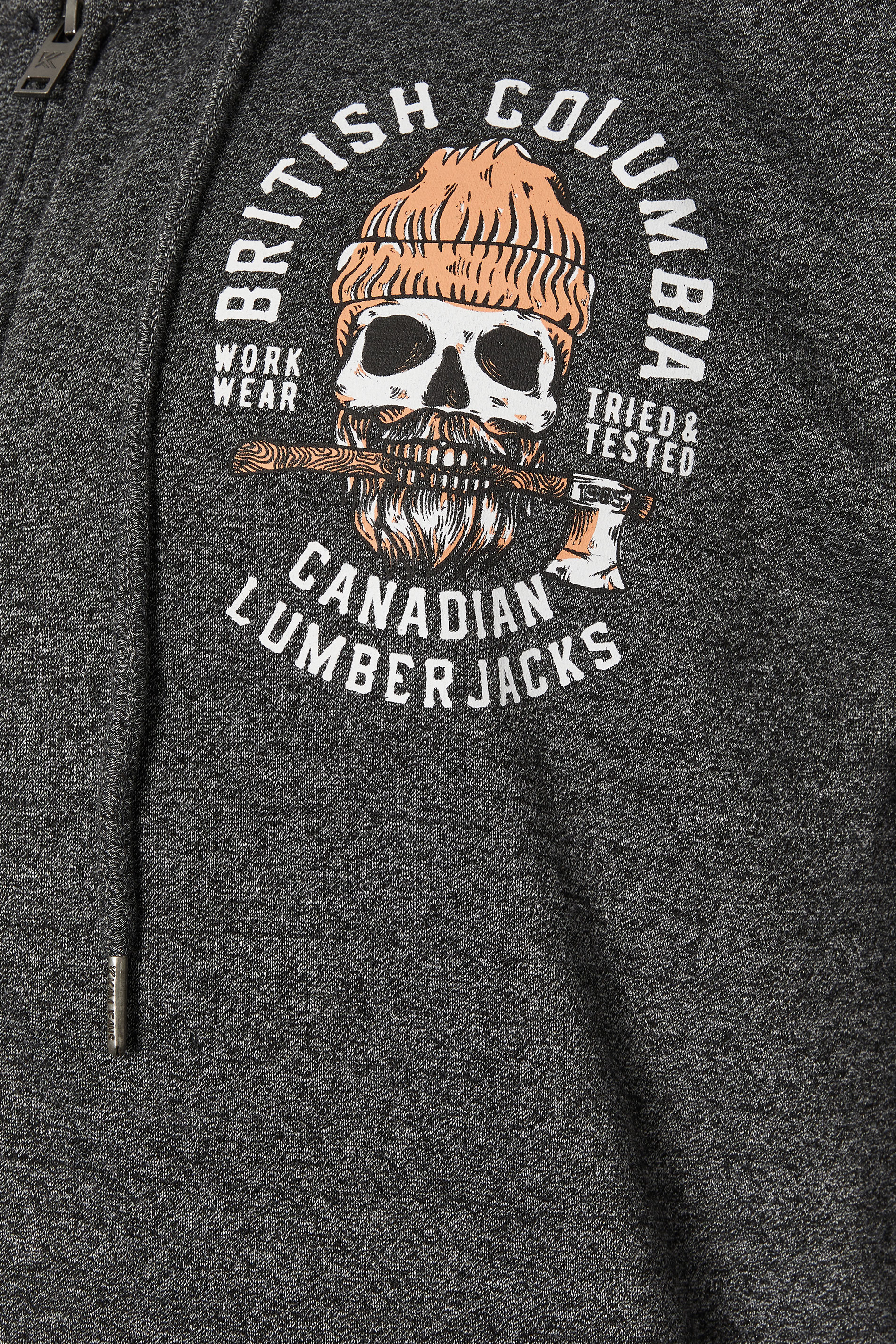 KAM Big & Tall Black 'British Columbia' Slogan Hood | BadRhino 3