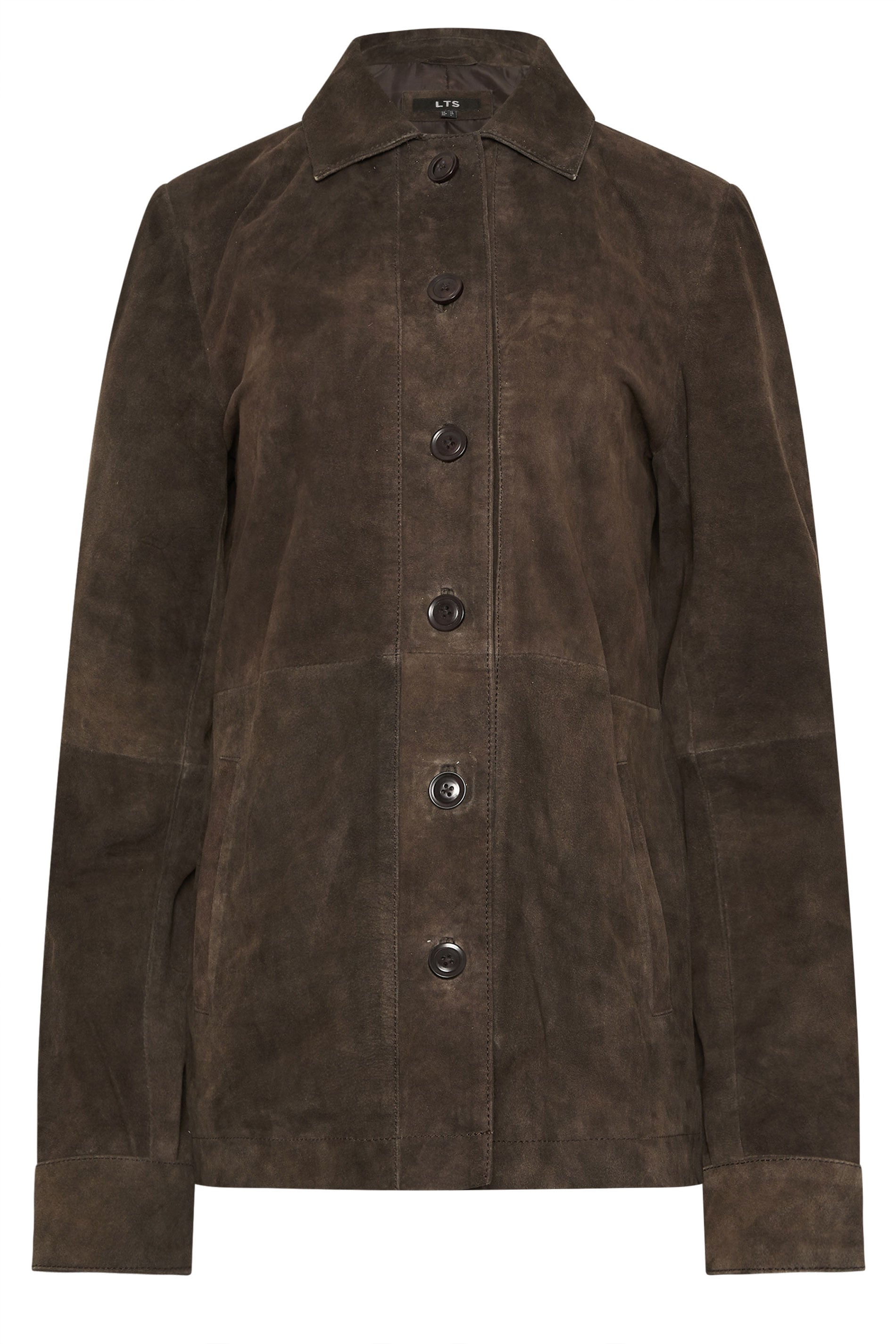 LTS PREMIUM Tall Women's Chocolate Brown Suede Jacket | Long Tall Sally 6