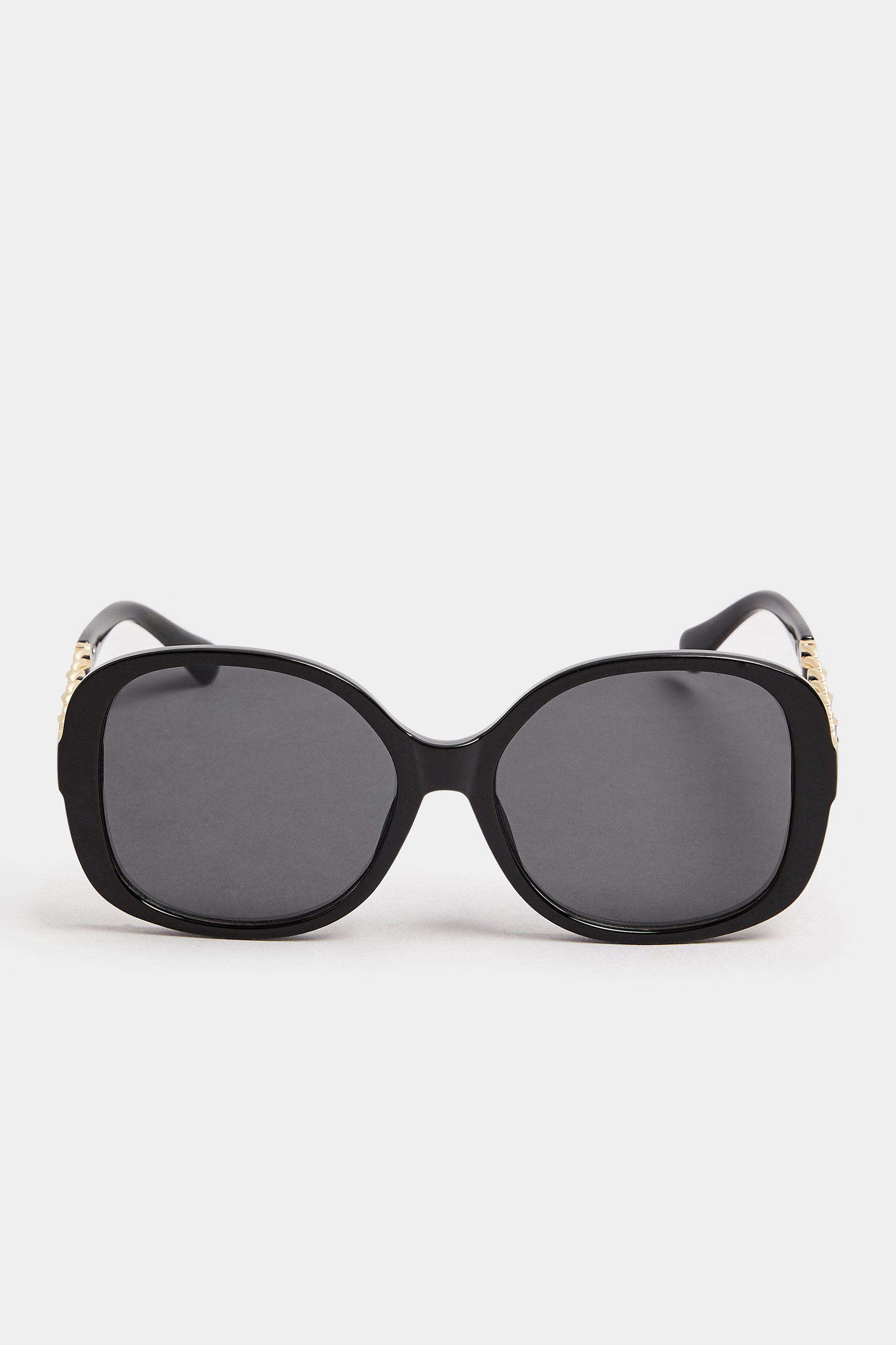 Black Chain Oversized Sunglasses | Yours Clothing 3