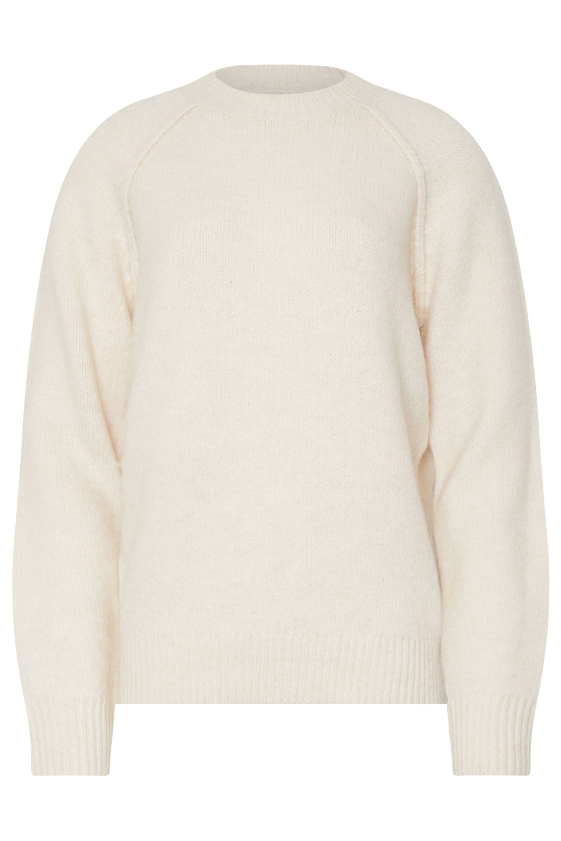 LTS PREMIUM Tall Ivory White Wool Seam Front Jumper | Long Tall Sally 6