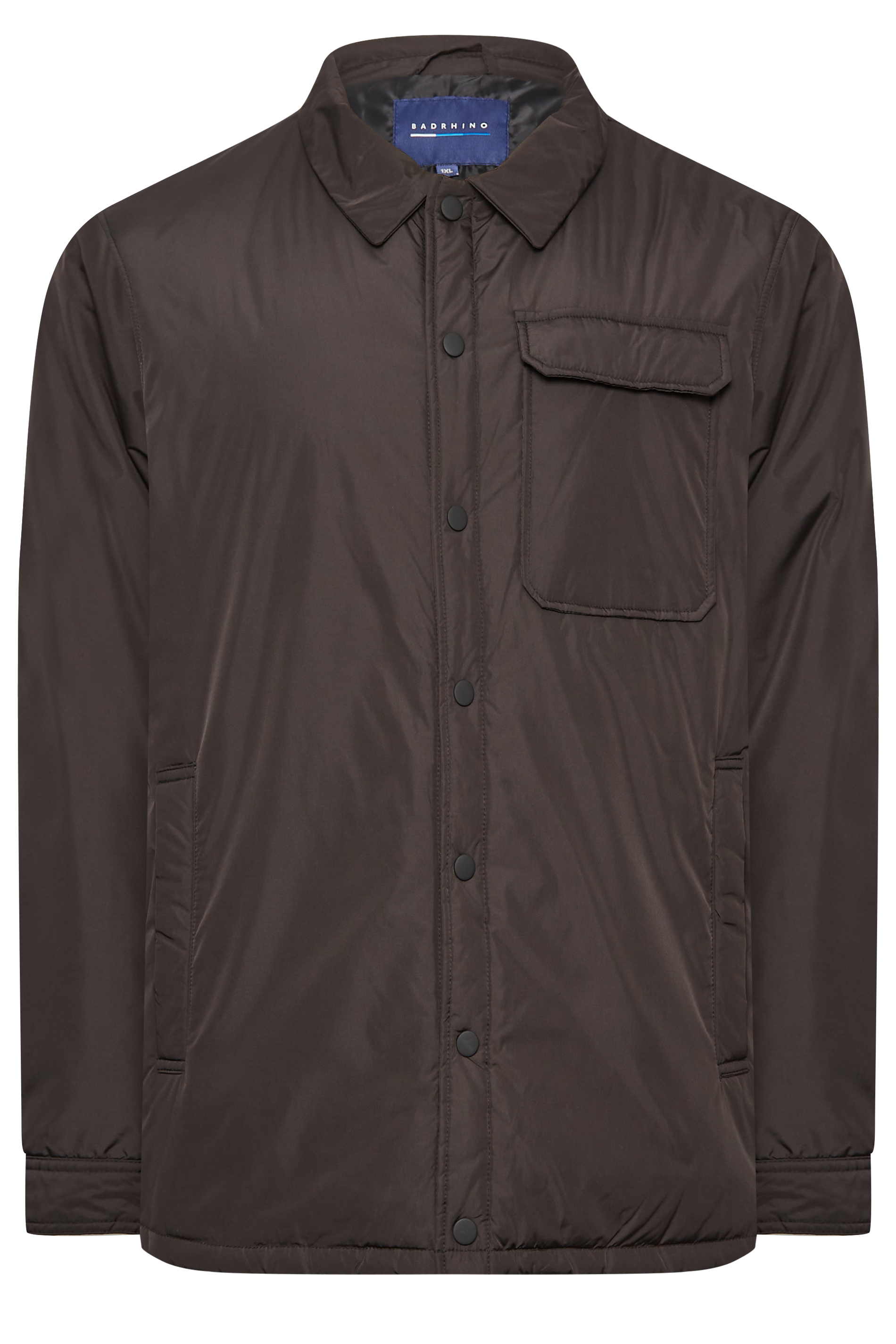 BadRhino Plus Size Mens Big & Tall Black Button Up Jacket | BadRhino  4