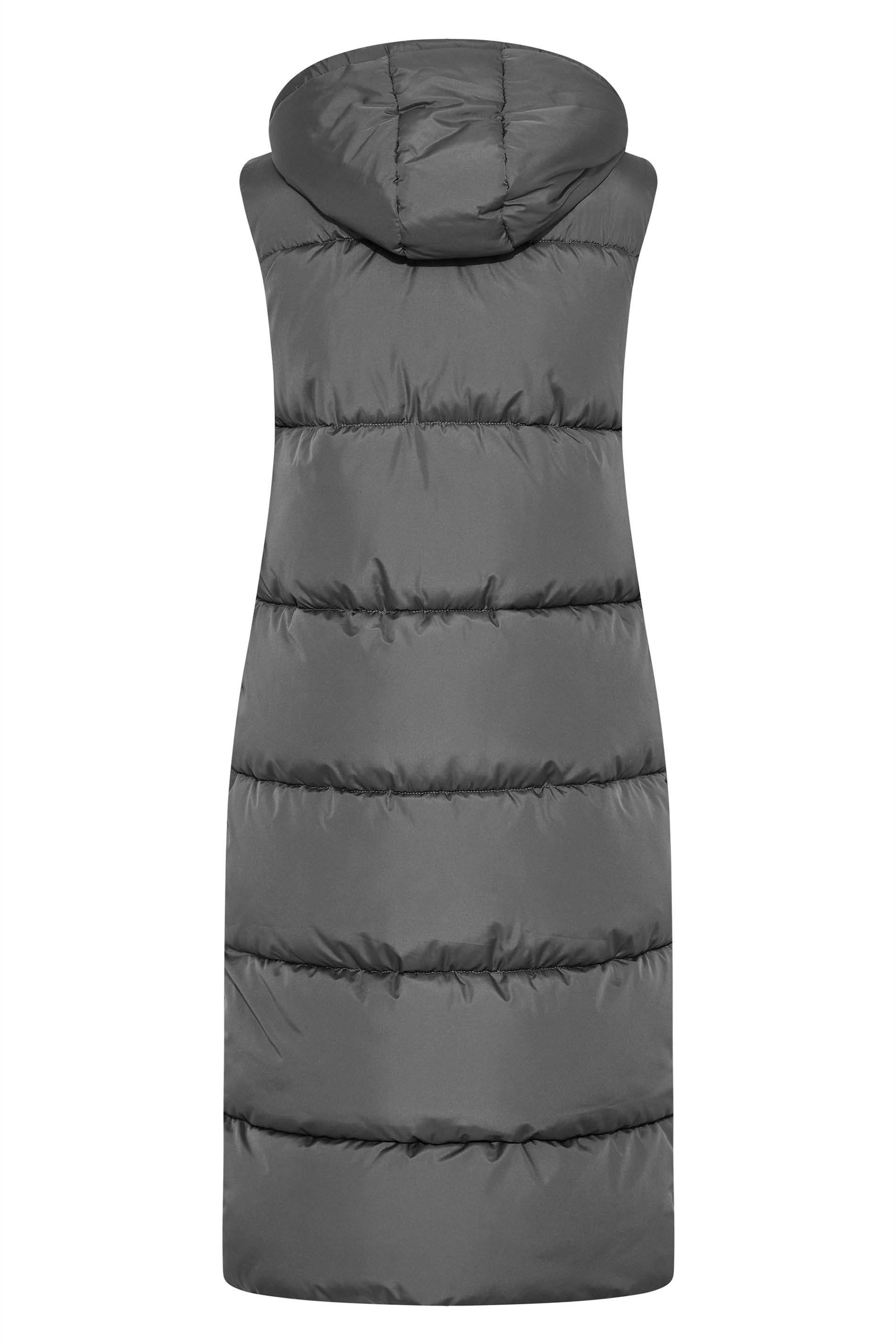 LTS Tall Women's Grey Longline Puffer Gilet | Long Tall Sally 7