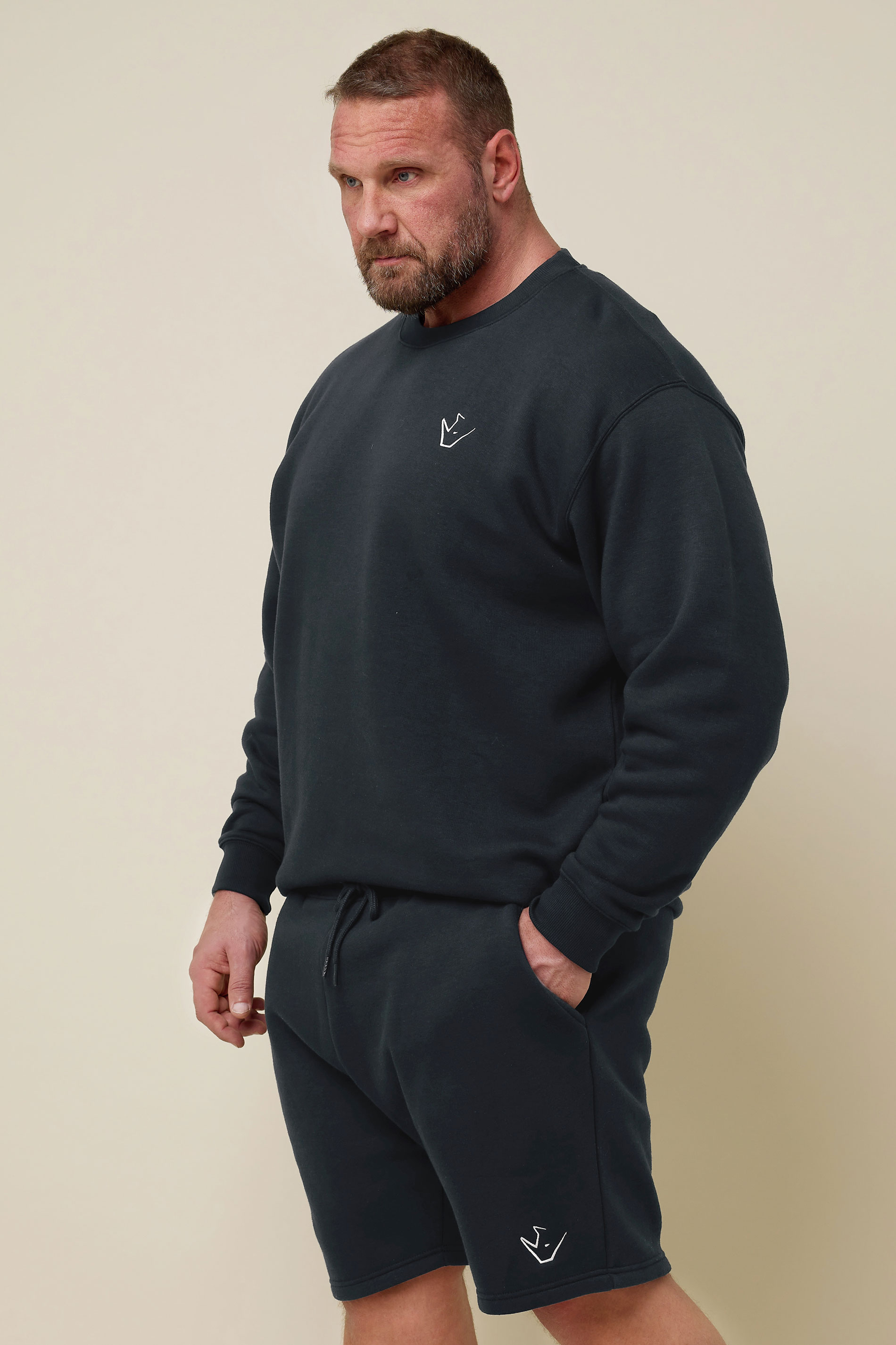 IronRhino Big & Tall Navy Blue 'Rest Day' Shorts | BadRhino 4