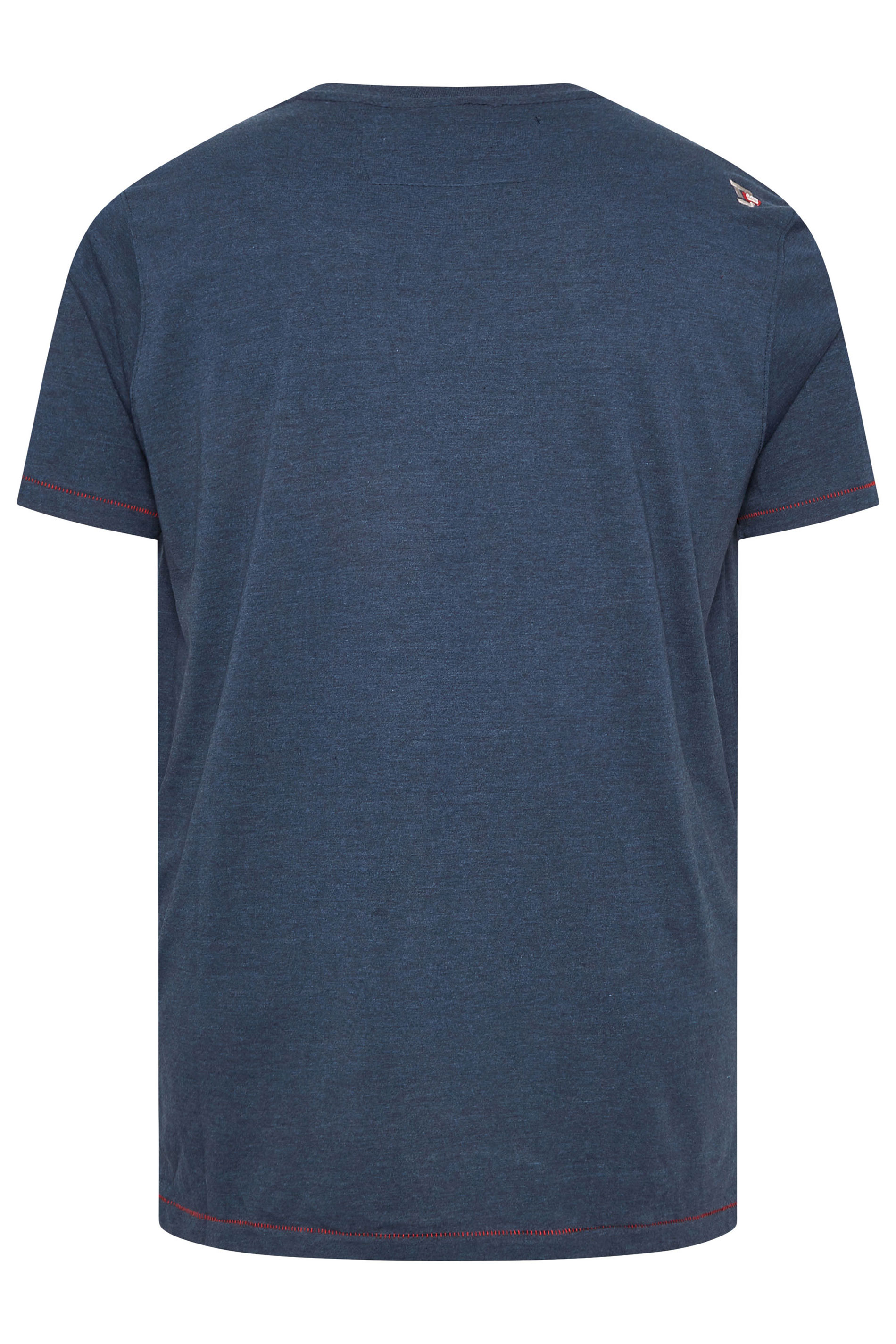 D555 Big & Tall Navy 'Rock 'N' Roll' Skull Graphic Print T-Shirt | BadRhino 4