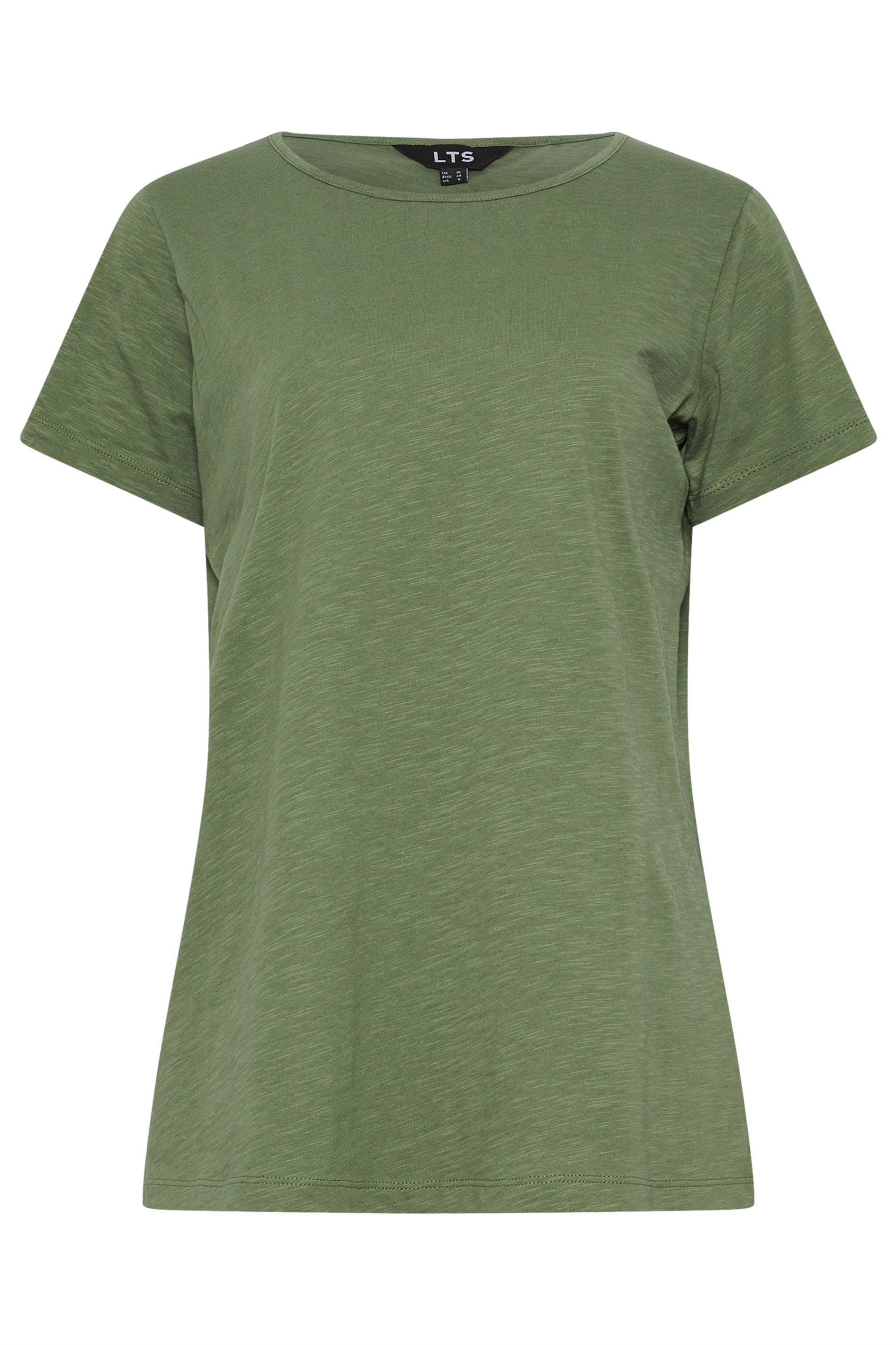 LTS Tall 3 PACK Pink & Khaki Green Scoop Neck T-Shirts 11