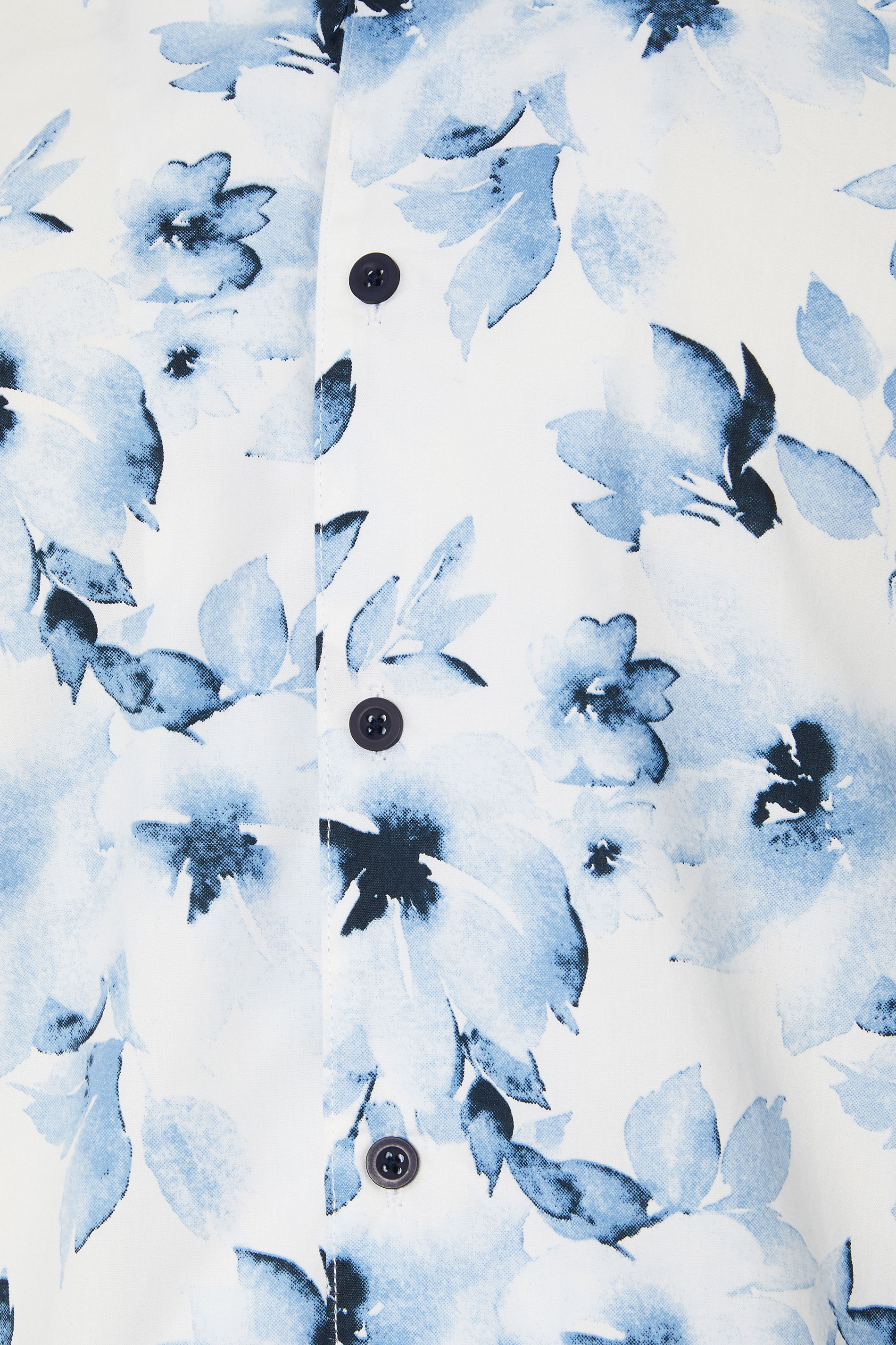 BadRhino Big & Tall White Flower Print Peached Revere Collar Shirt | BadRhino 8