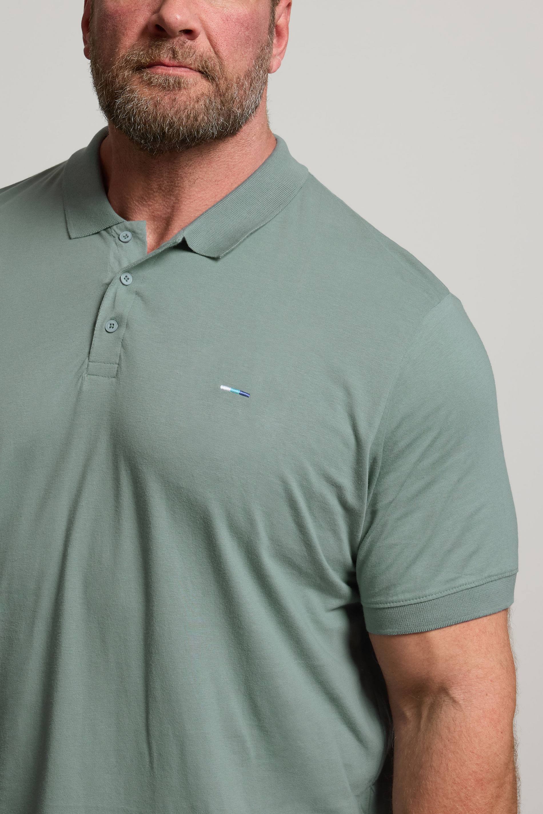 BadRhino Big & Tall Green Jersey Polo Shirt | BadRhino 4