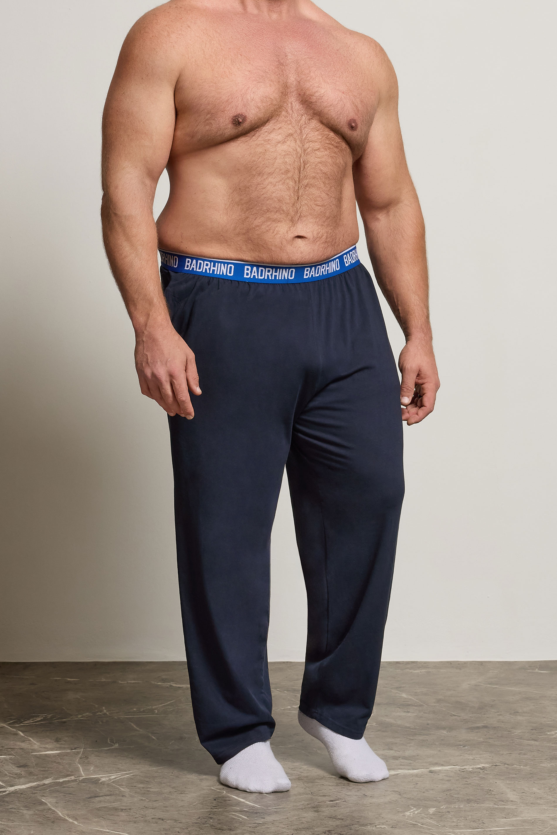 BadRhino Big & Tall Navy Blue Lounge Trousers | BadRhino 1