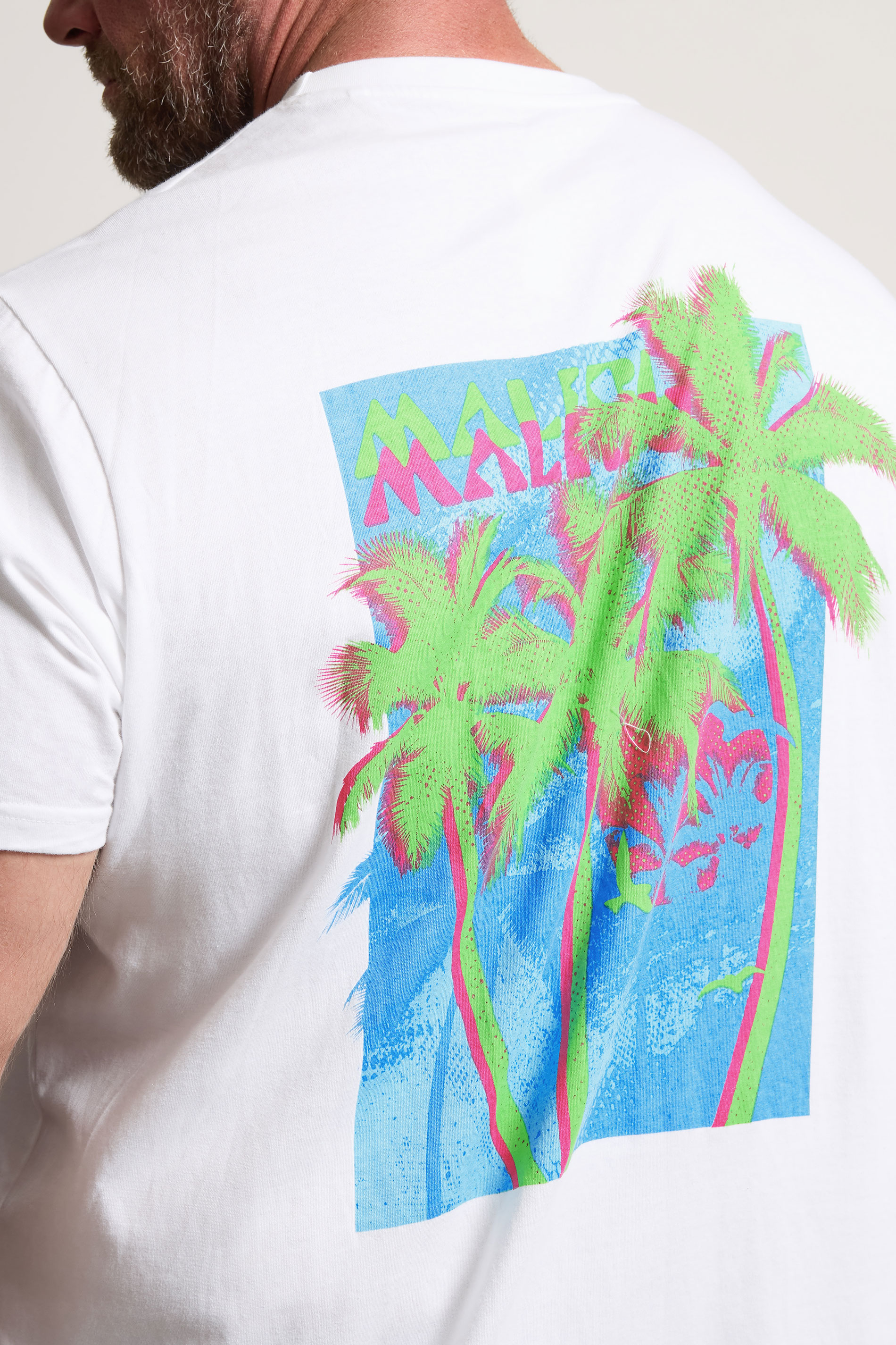 BadRhino Big & Tall White 'Malibu' Graphic T-Shirt | BadRhino 7