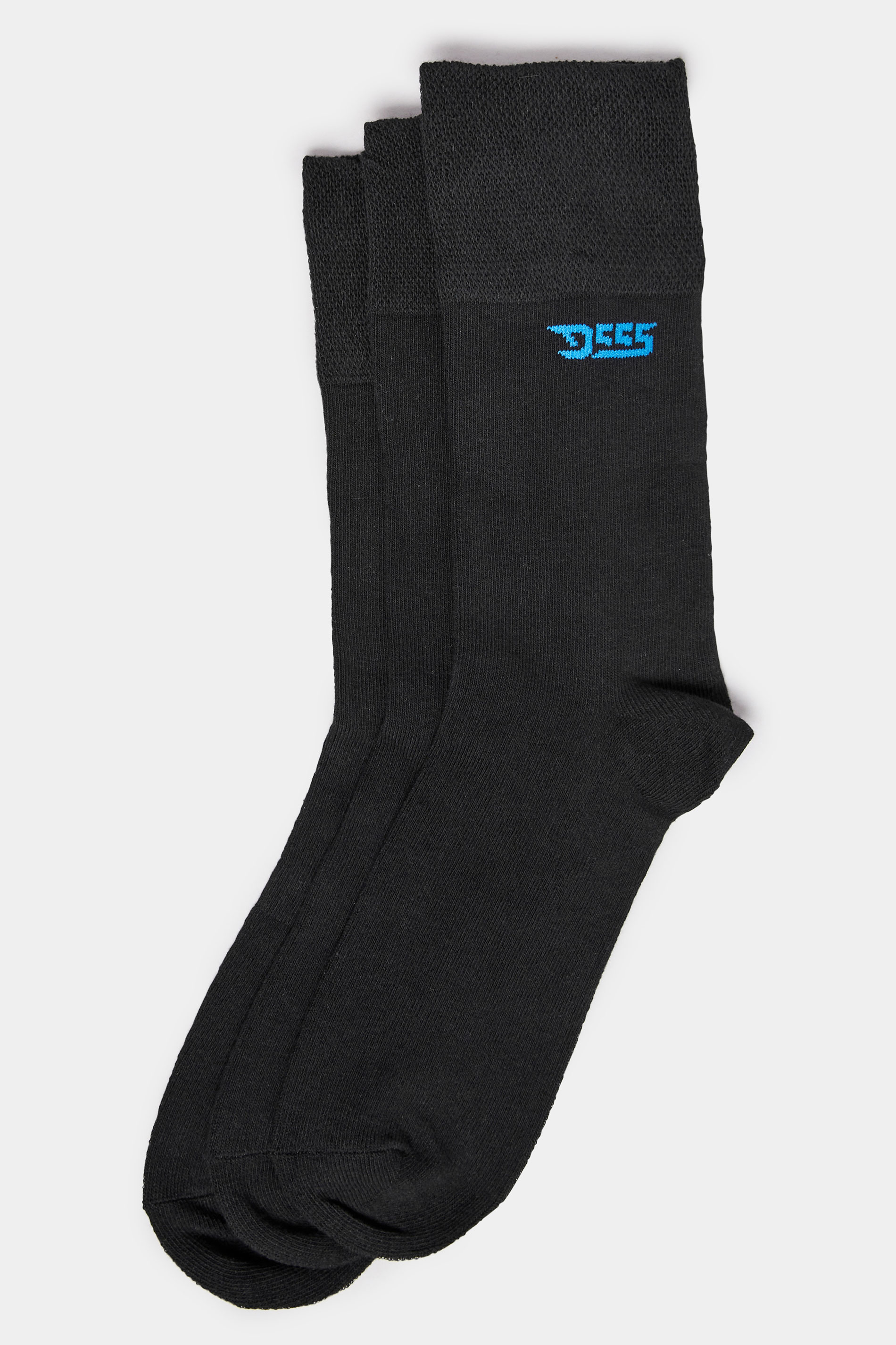 D555 Black Harold 3 Pack Socks | BadRhino 3