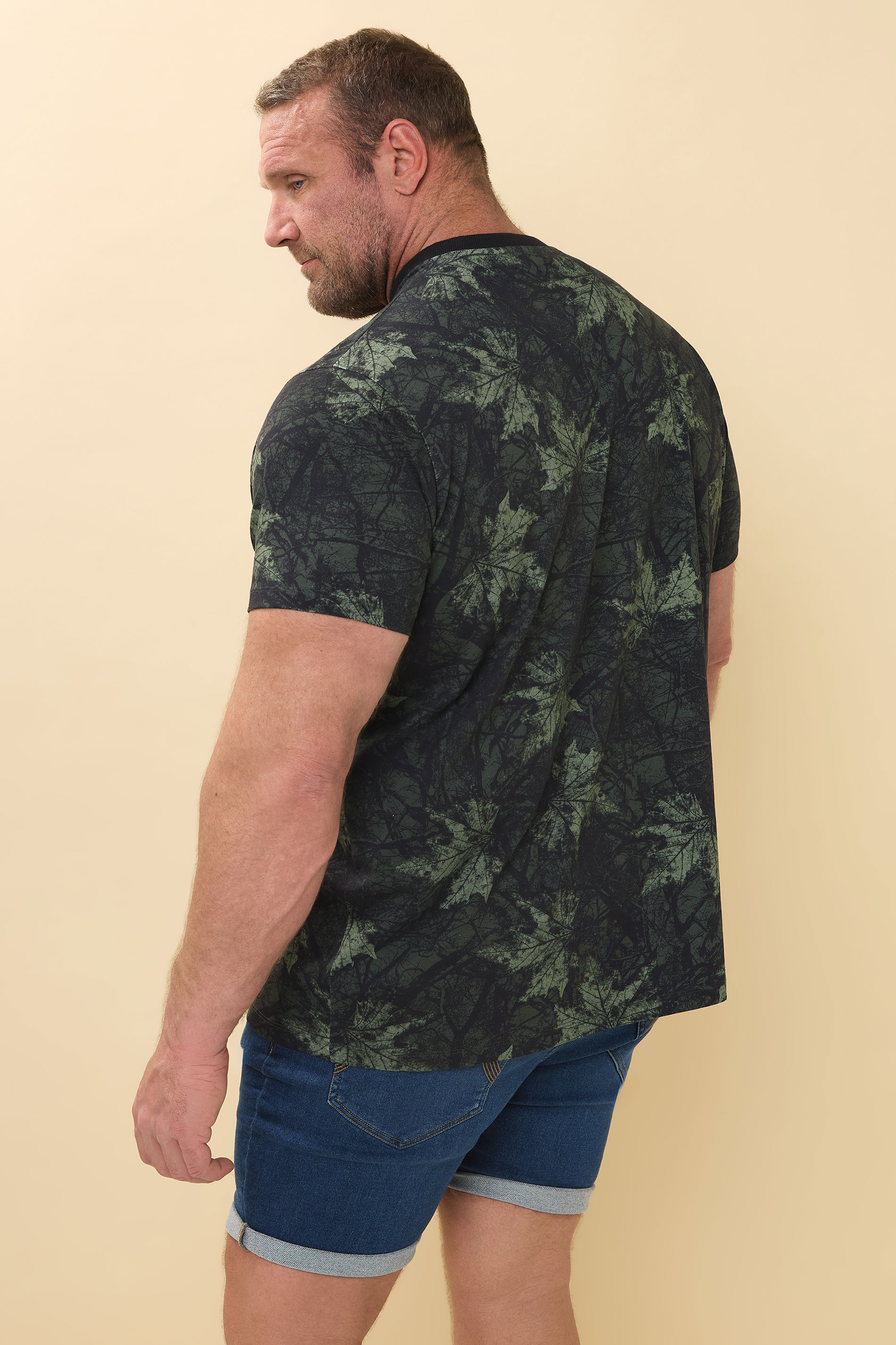 BadRhino Big & Tall Green Leaf Camouflage T-Shirt | BadRhino 3