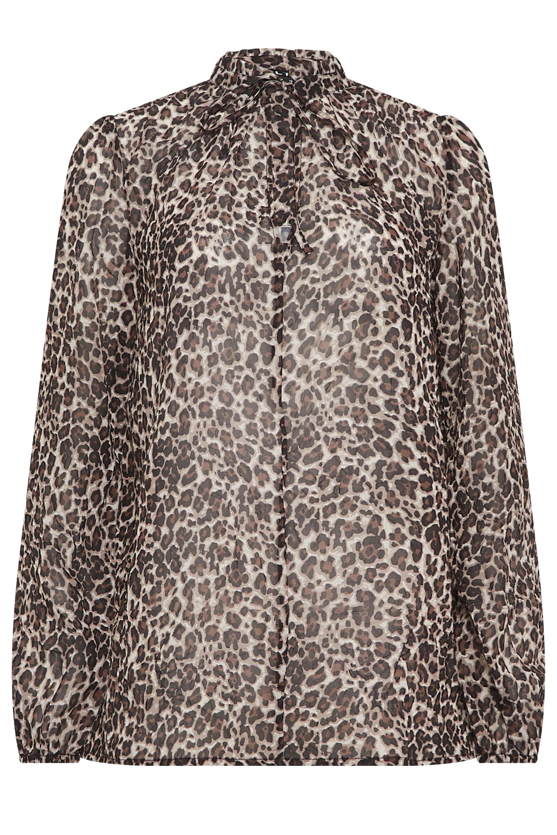 LTS Tall Tie Neck Leopard Print Top | Long Tall Sally 5