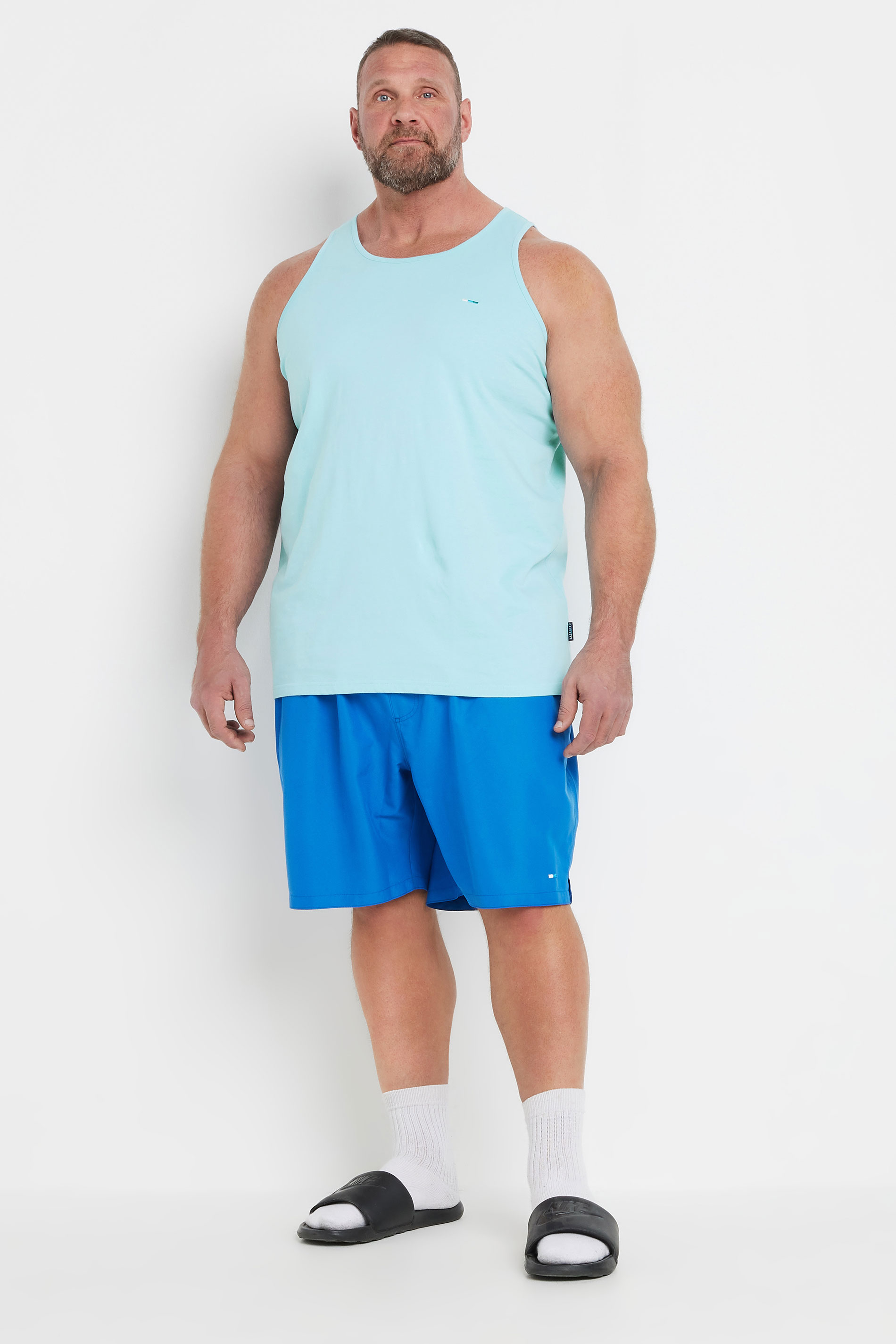 BadRhino Big & Tall 3 PACK Light Blue & Orange Vest Tops | BadRhino 2