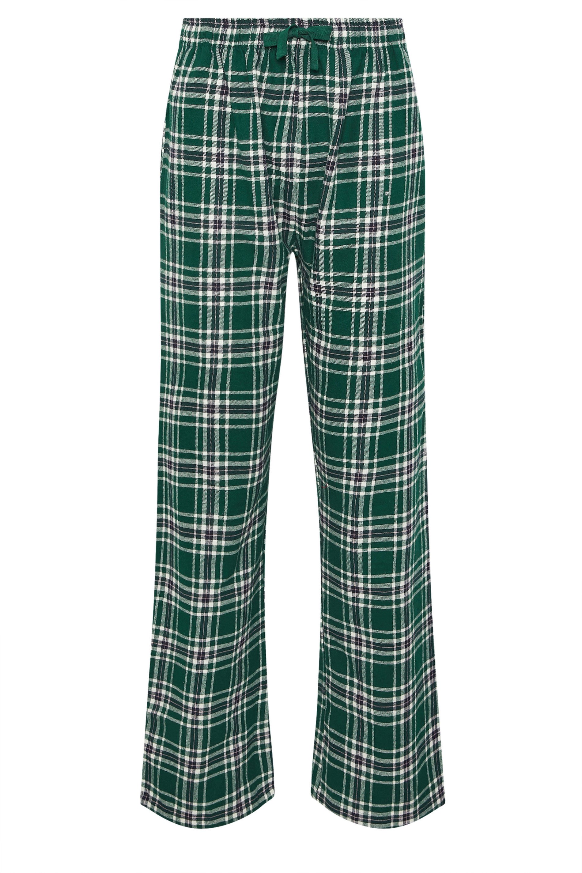 LTS Tall Green Cotton Check Pyjama Bottoms | Long Tall Sally 6