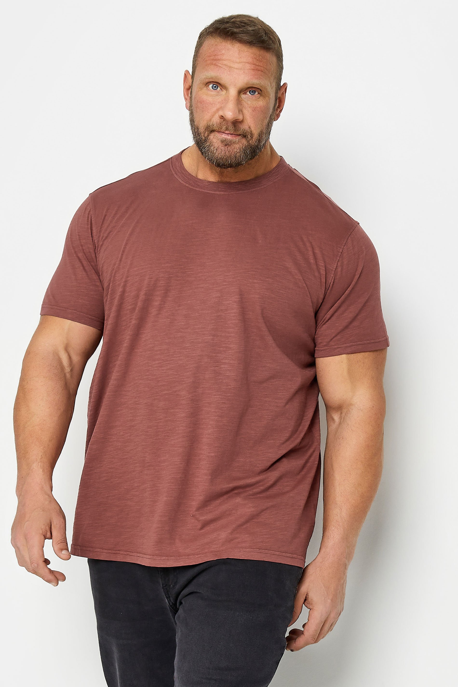 BadRhino Big & Tall Wine Red Slub T-Shirt | BadRhino 2